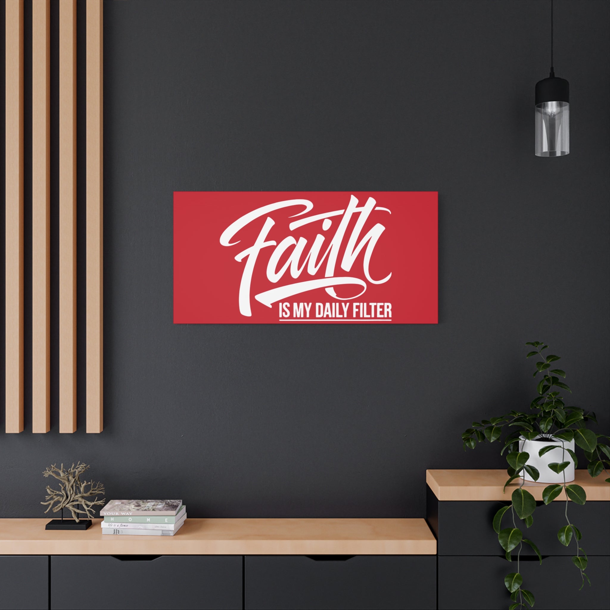 Copy of Inspirational Canvas Wall Art, Faith Quote Decor, Motivational Home Decor, Gray Wall Hanging, Gift for Faith Lovers