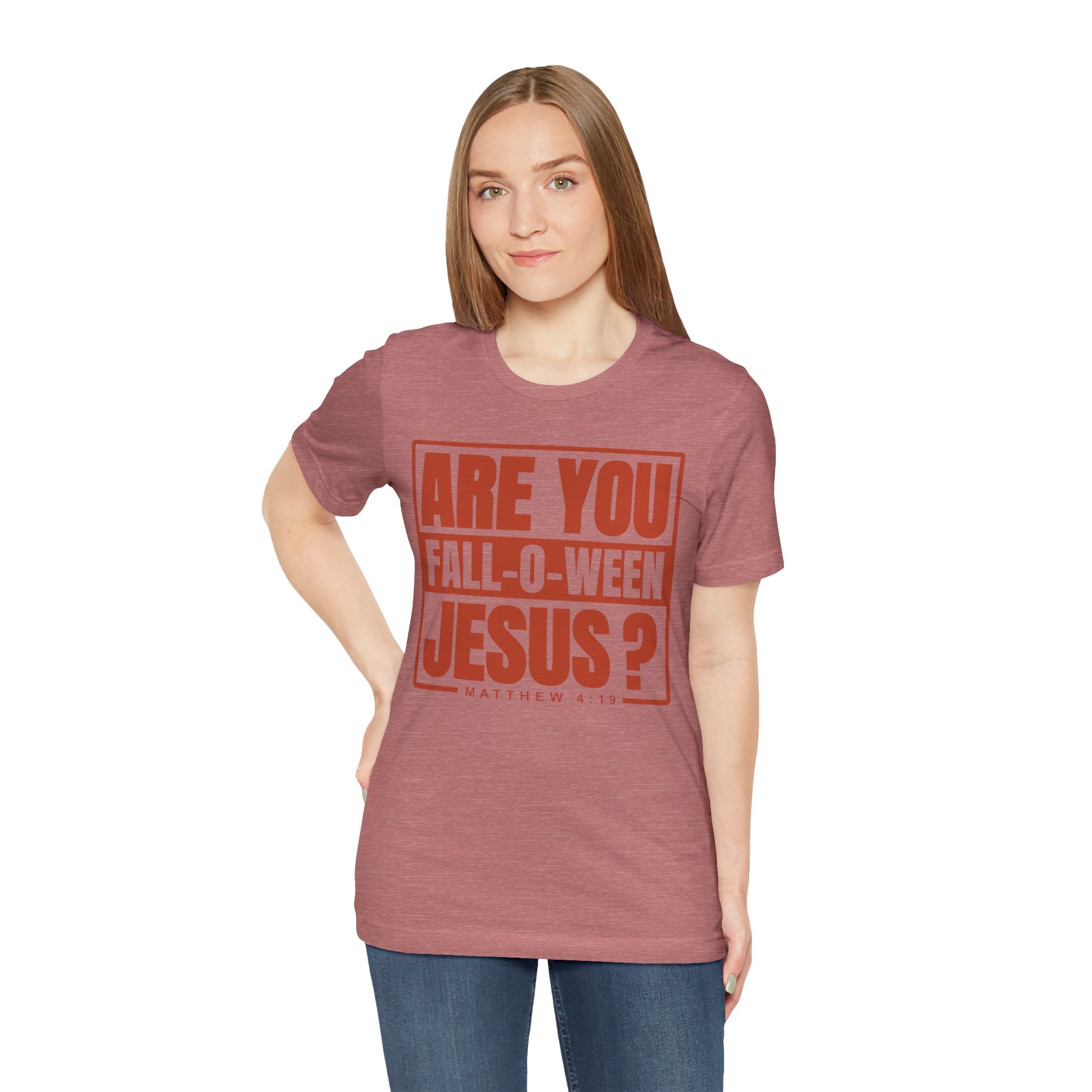 Fall-O-Ween Jesus Tee, Unisex Christian T-shirt, Faith-Based Apparel, Halloween Gospel Shirt, Religious Casual Wear