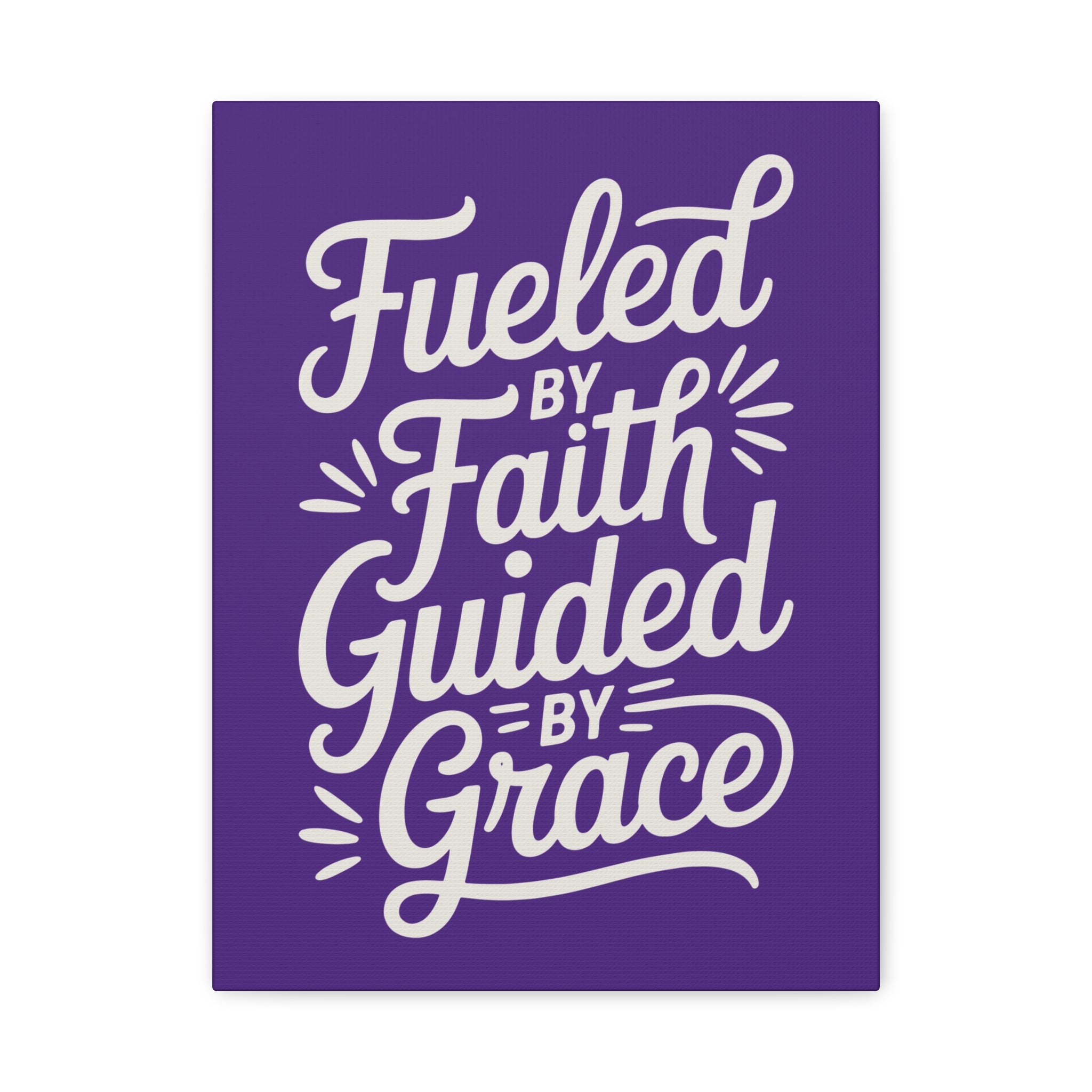 Purple Stretched Canvas Art, Motivational Wall Decor, Home Inspirational Art, Faith-Based Decor, Gift for Faith Lovers