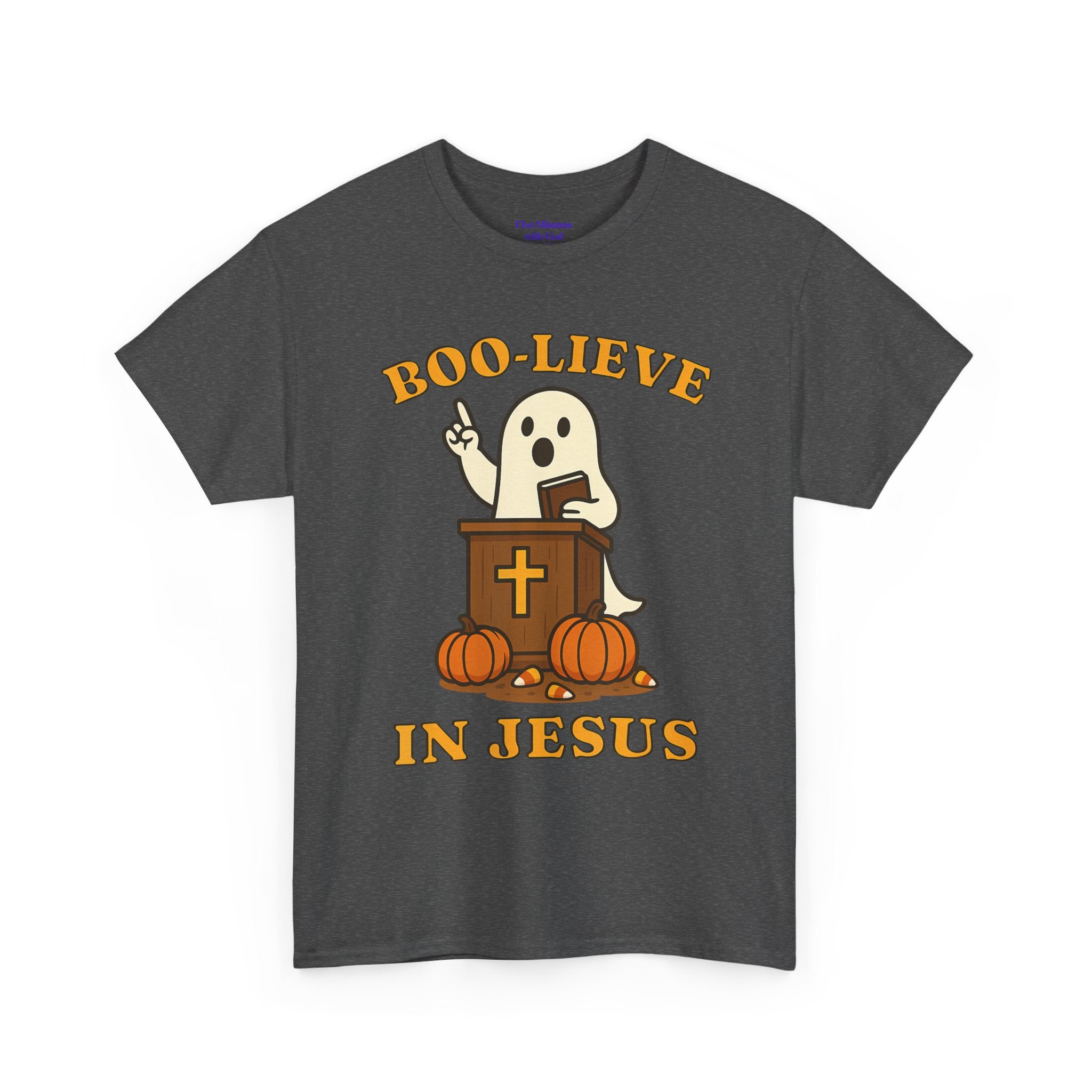 Boo-Lieve in Jesus Tee, Halloween Shirt, Unisex Cotton Tee, Fall Fashion, Religious T-Shirt, Spooky Season Apparel