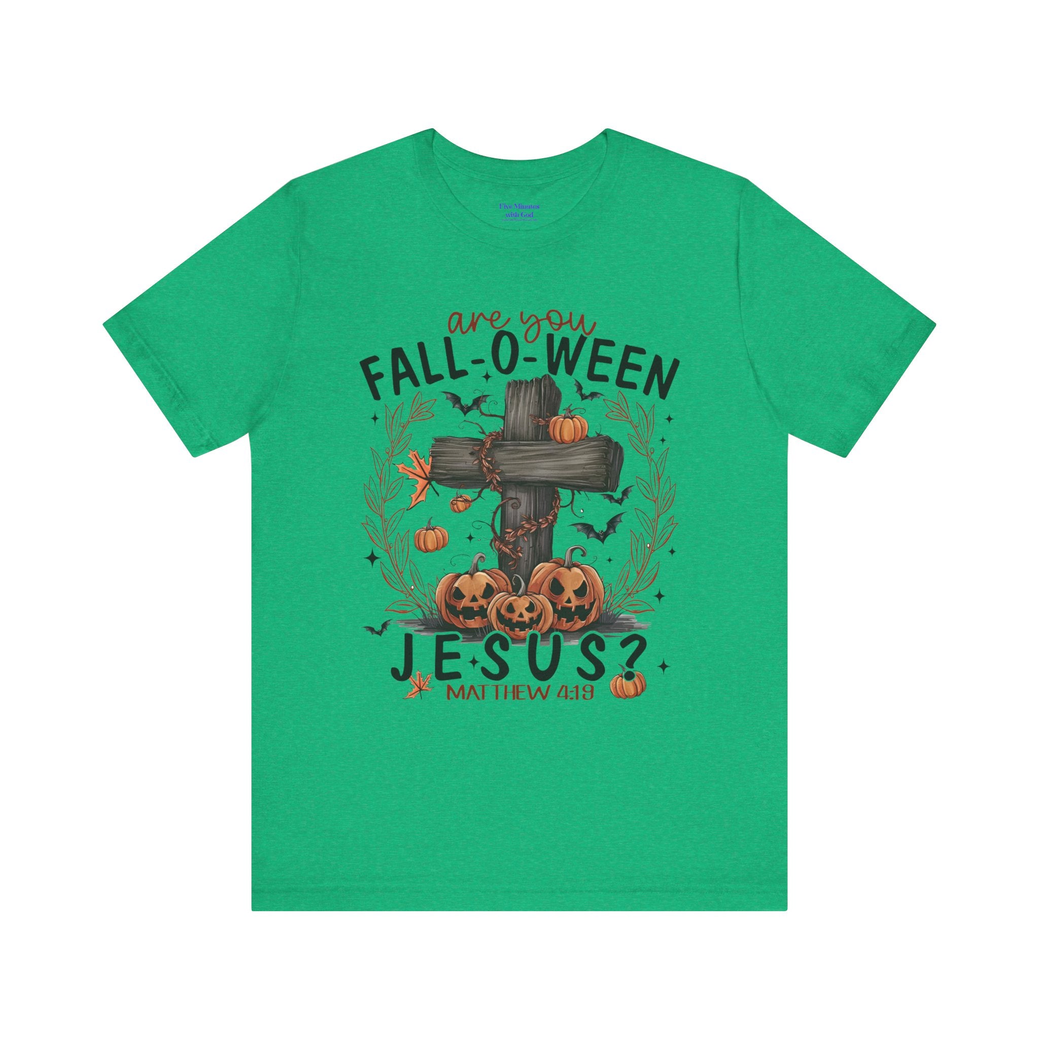 Autumn Pumpkin Christian Tee, Relaxed Fit Unisex Shirt, Fall Inspiration Tee, Cozy Halloween Top, Faith-Based Apparel