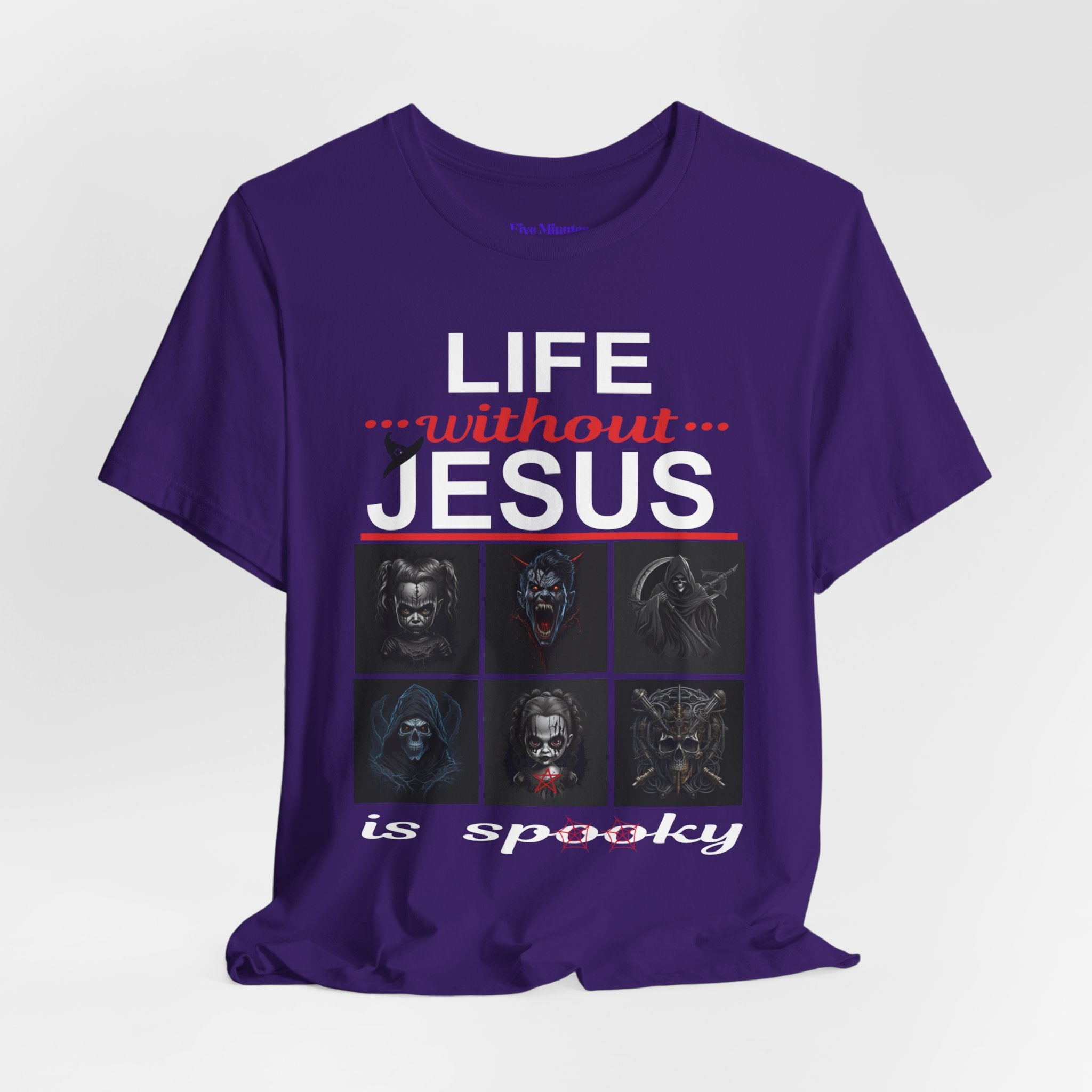 Funny Christian Tee - 'Life Without Jesus is Spooky' Unisex Jersey Short Sleeve T-Shirt, Faith Apparel, Religious Gift, Halloween Tee, [...]