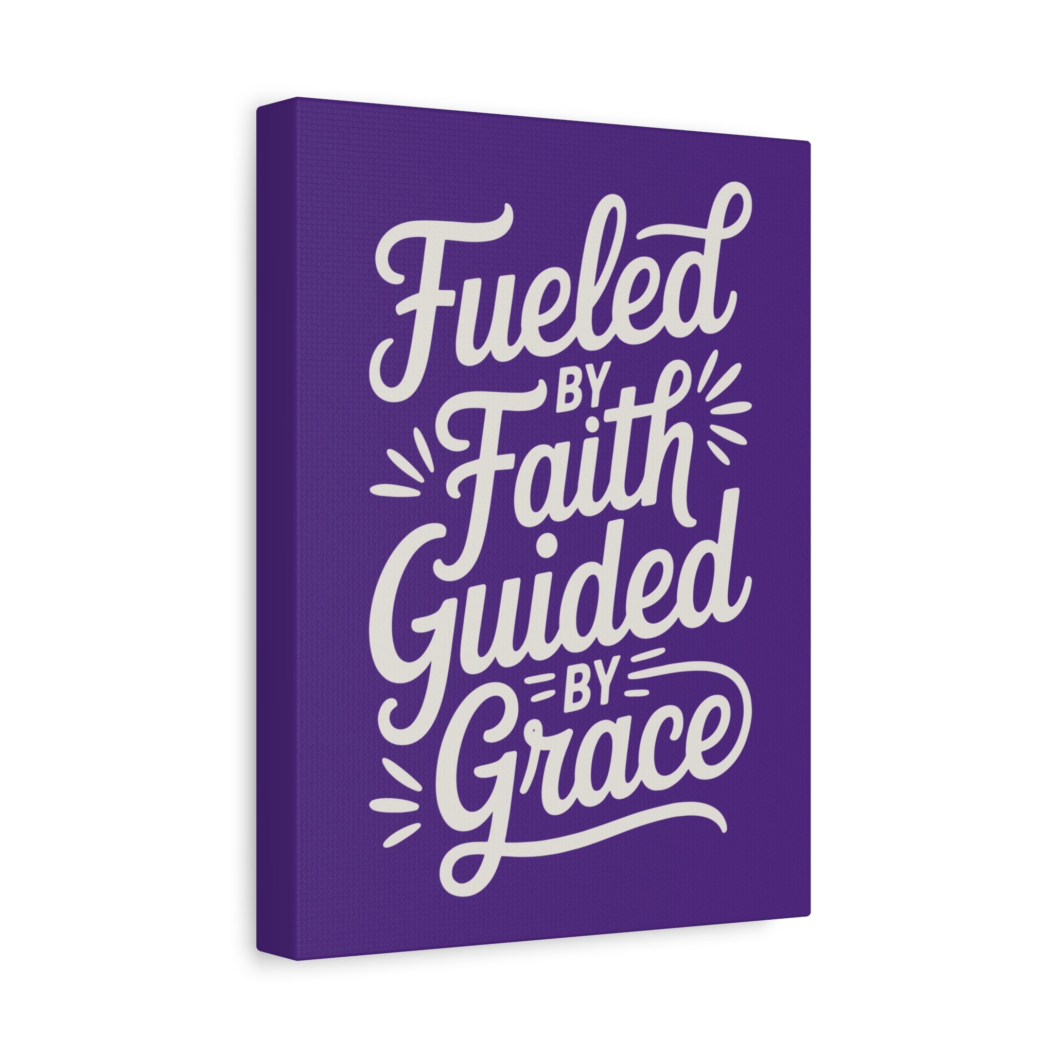 Purple Stretched Canvas Art, Motivational Wall Decor, Home Inspirational Art, Faith-Based Decor, Gift for Faith Lovers