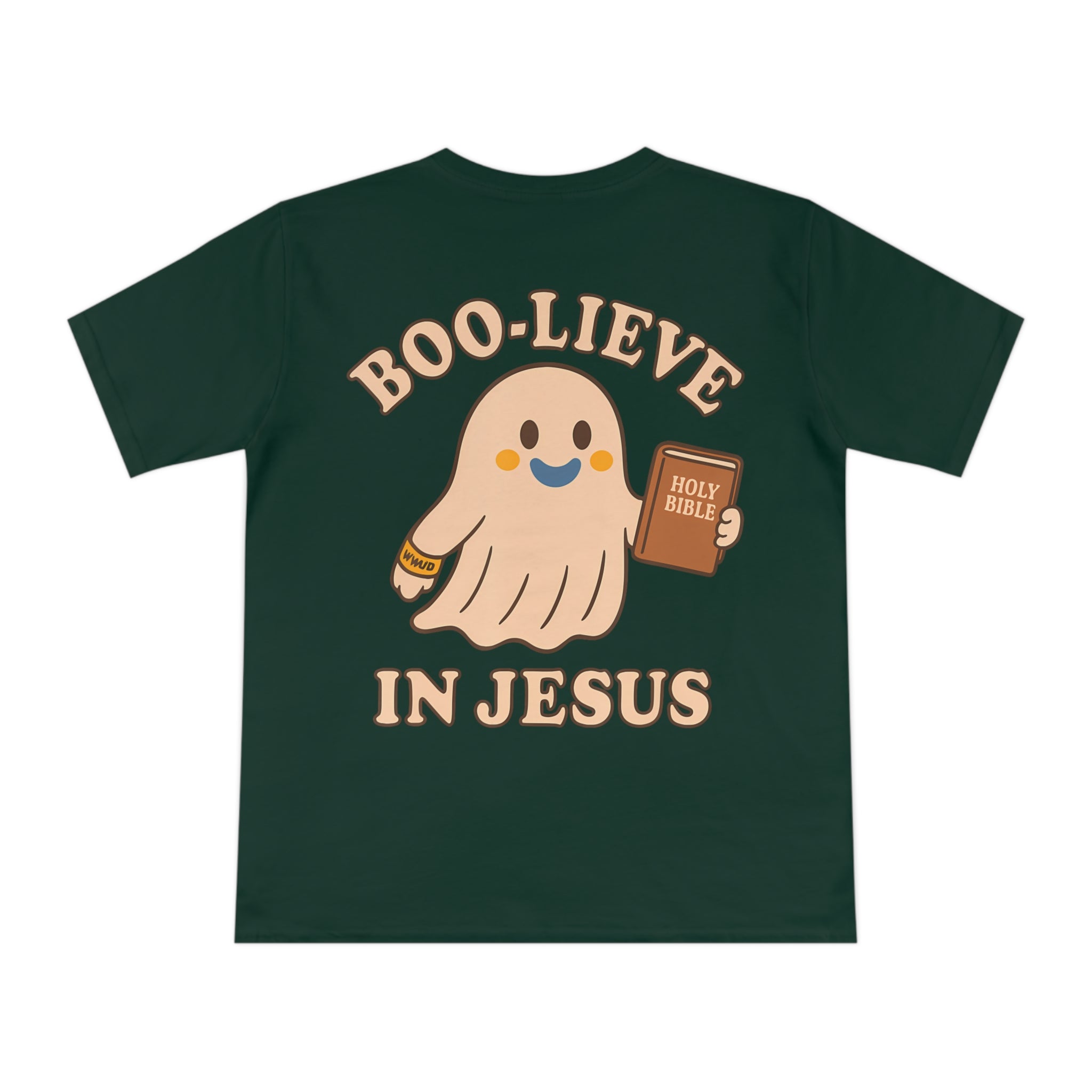 Halloween Christian T-Shirt with Fun Ghost Designs, Jesus is My Boo, Spooky Season Apparel, Faithful Holiday Shirt, Unique Gift for [...]