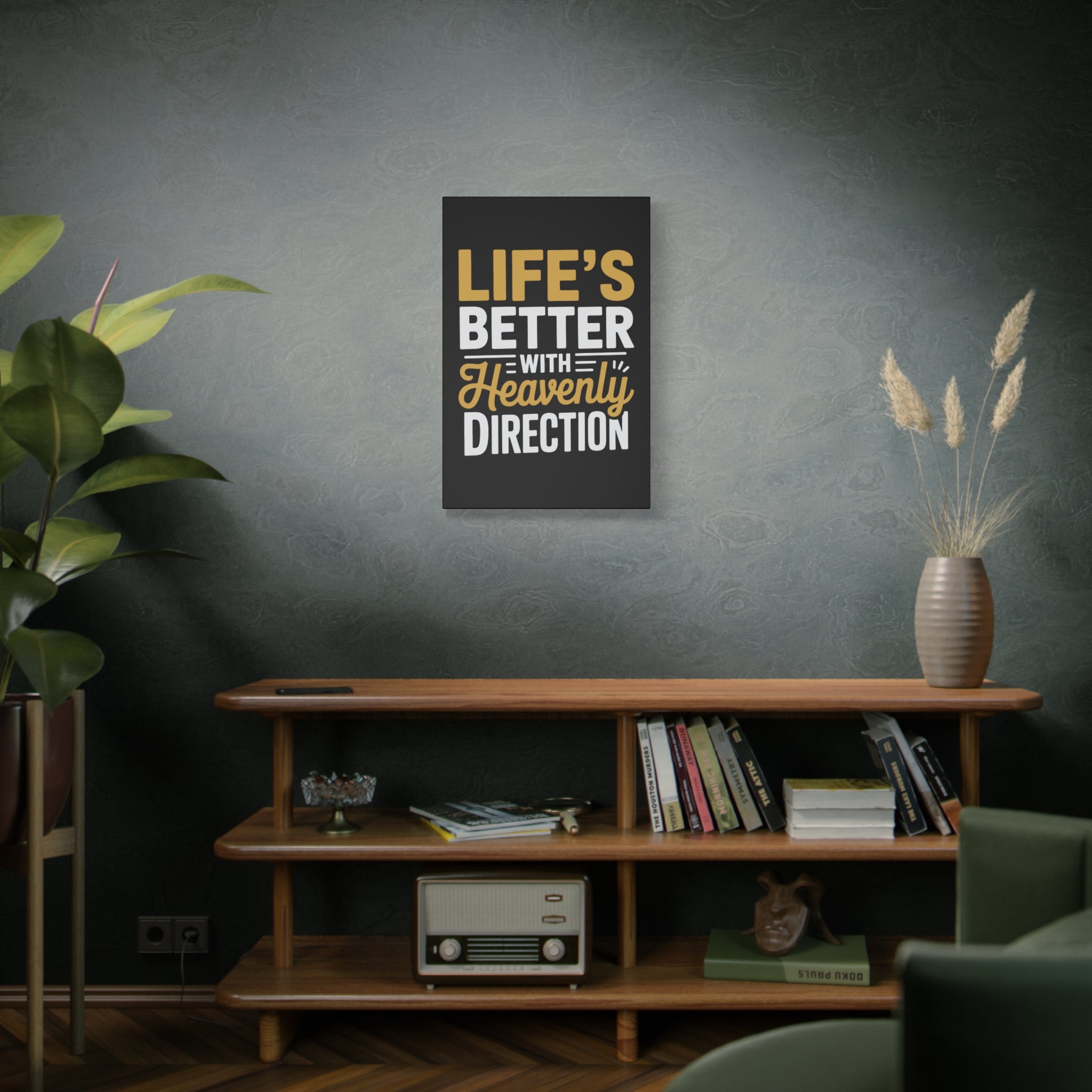 Heavenly Direction Canvas Wall Art, Inspirational Home Decor, Motivational Gift, Modern Wall Hanging, Perfect for Any Room