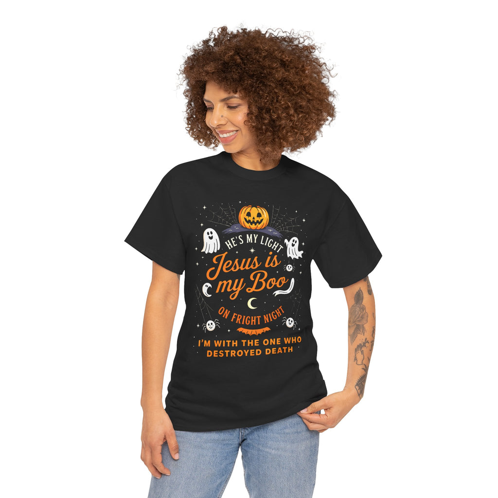 Halloween Faith Tee - Jesus is My Boo, Unisex T-Shirt for Halloween, Christian Halloween Shirt, Gift for Christian Friends, Spooky [...]