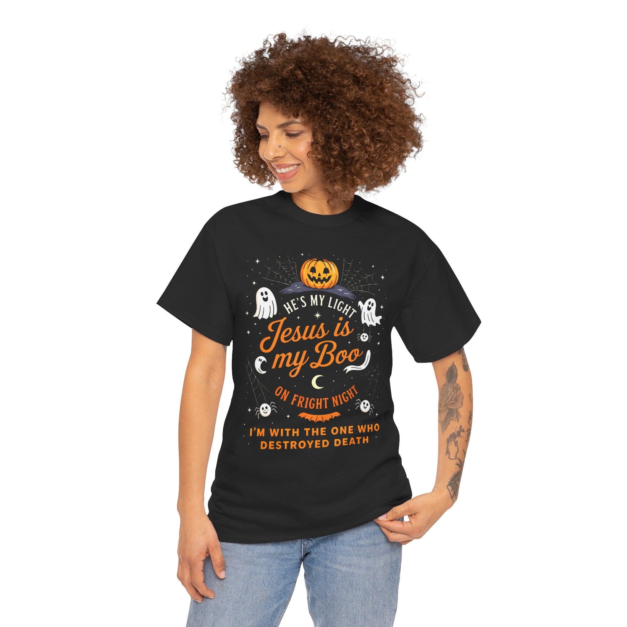 Halloween Faith Tee - Jesus is My Boo, Unisex T-Shirt for Halloween, Christian Halloween Shirt, Gift for Christian Friends, Spooky [...]