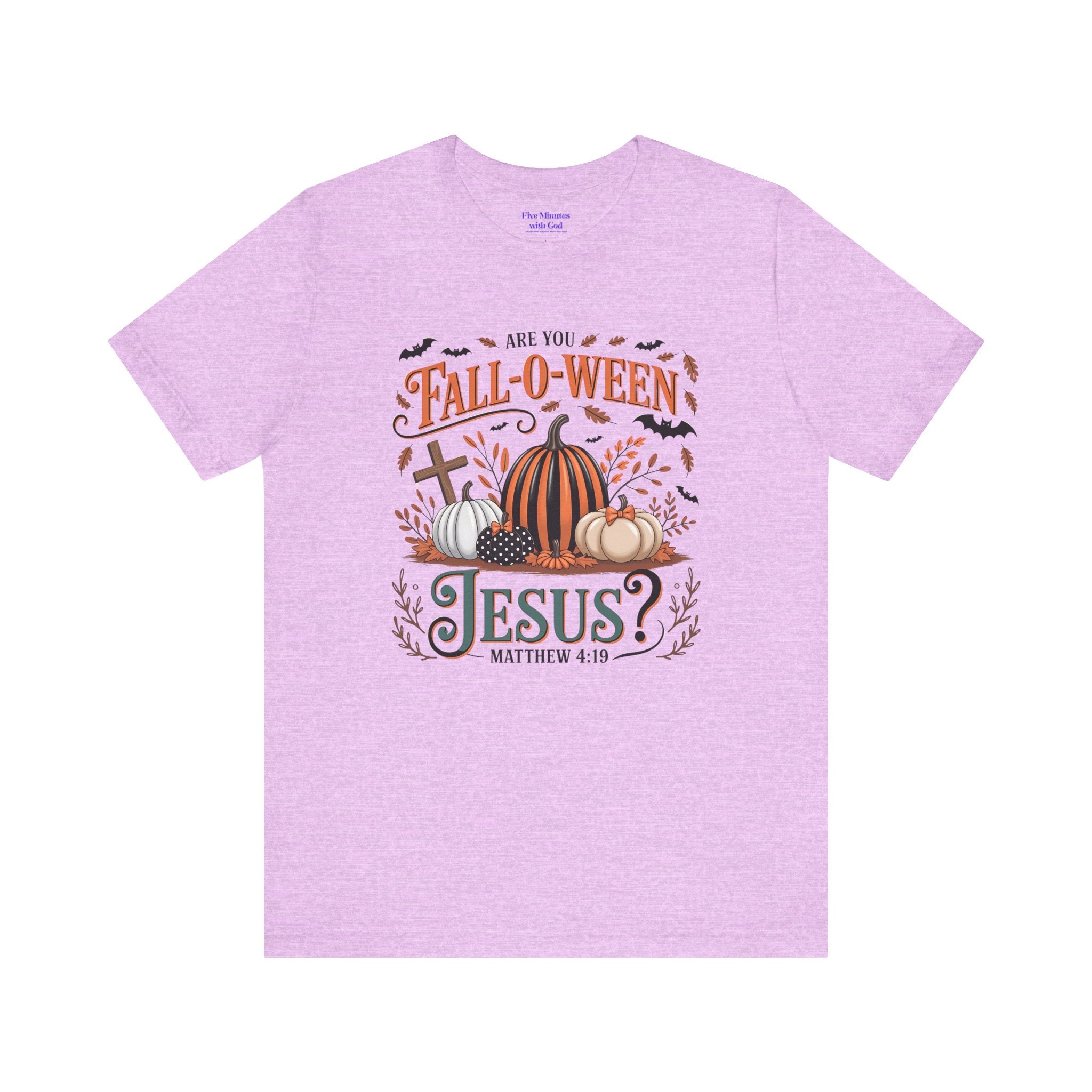 Fall-O-Ween Jesus Tee, Funny Fall T-Shirt, Unisex Pumpkin Shirt, Halloween Christian Top, Autumn Graphic Tee, Religious Casual Wear