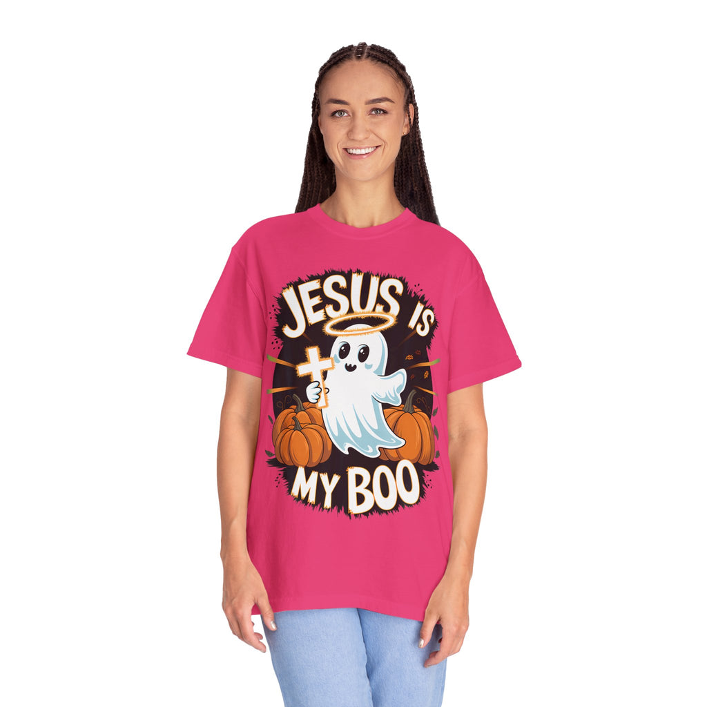 Halloween T-Shirt, Jesus is My Boo Tee, Unisex Ghost Shirt, Fall Apparel, Christian Halloween Gift