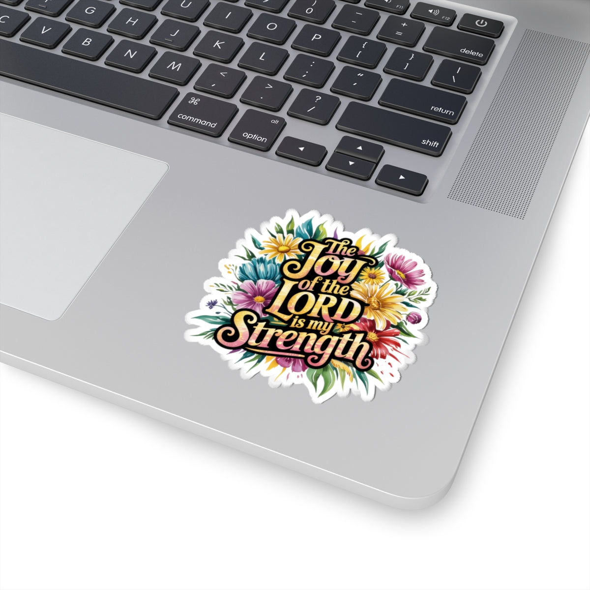 Joyful Floral Kiss-Cut Stickers, Inspirational Stickers, Christian Stickers, Faith-Based Decor, Flower Art Reminders