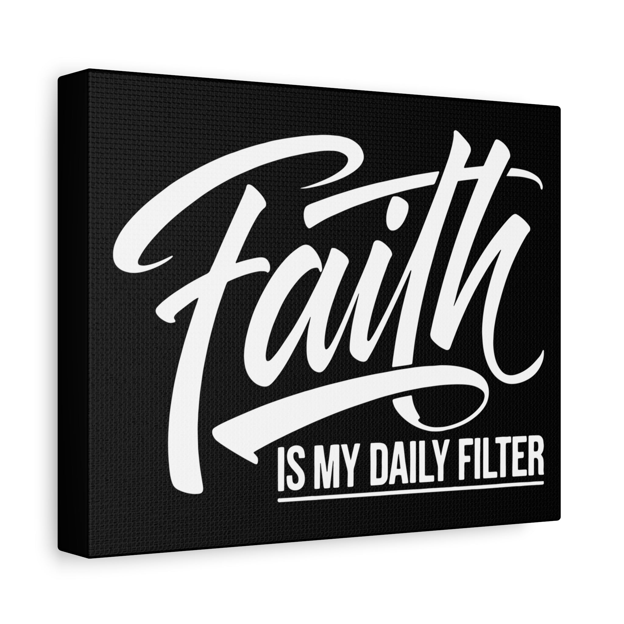 Inspirational Canvas Wall Art, Faith Quote Decor, Motivational Home Decor, Gray Wall Hanging, Gift for Faith Lovers