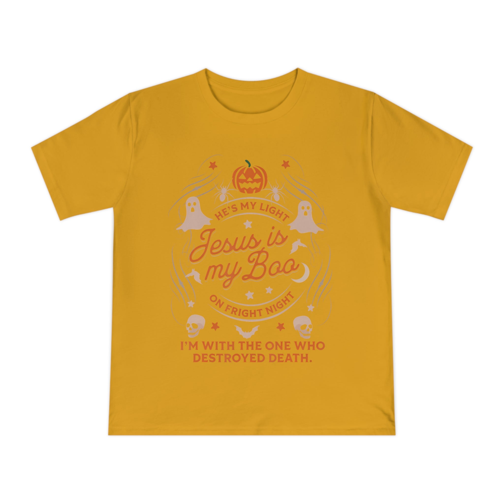 Halloween Christian T-Shirt with Fun Ghost Designs, Jesus is My Boo, Spooky Season Apparel, Faithful Holiday Shirt, Unique Gift for [...]