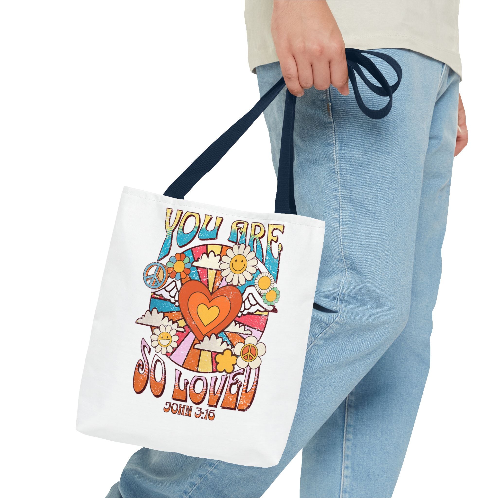 Colorful Inspirational Tote Bag, Versatile Shopping Bag, Faith-Based Gift, Motivational Carryall, Perfect for Any Occasion