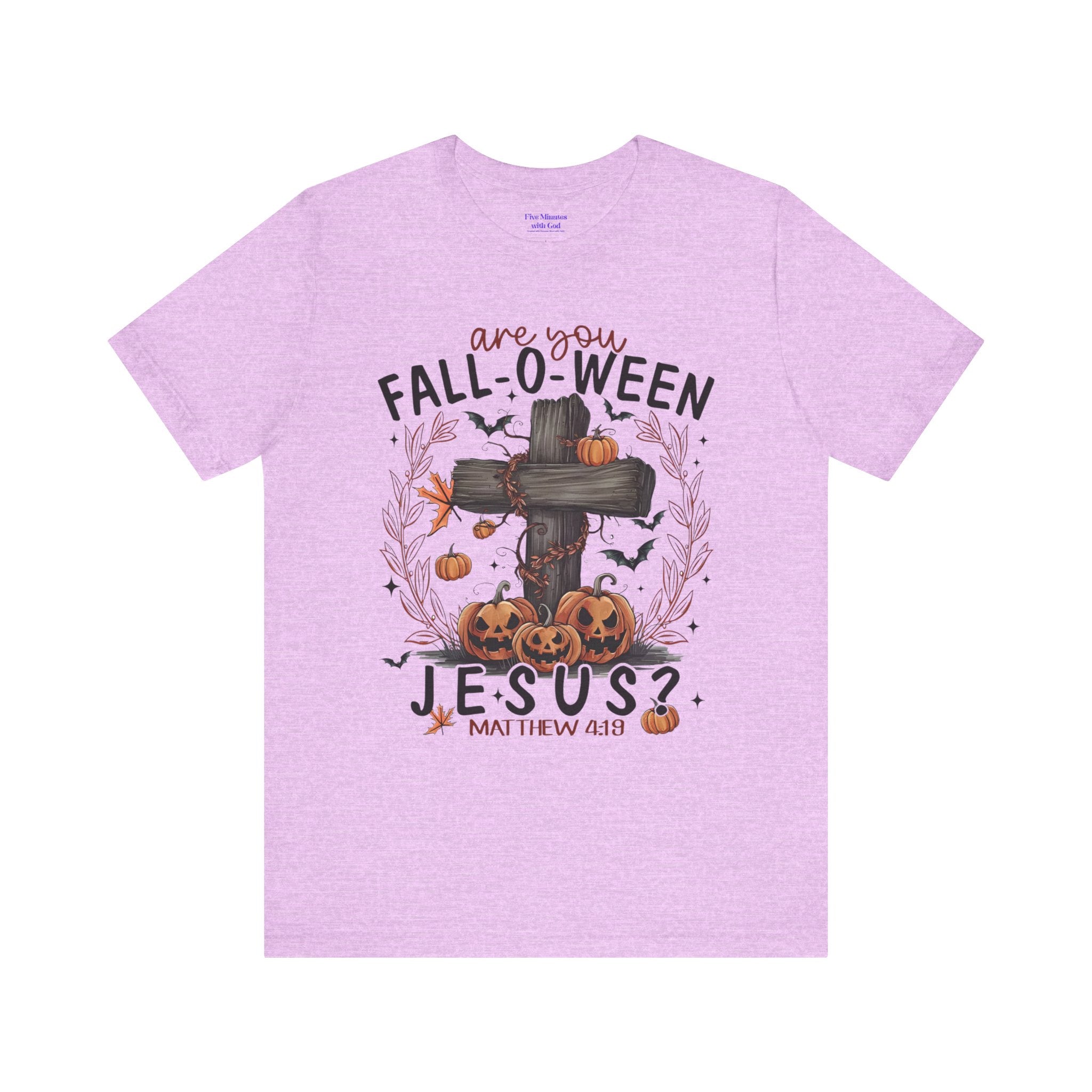 Autumn Pumpkin Christian Tee, Relaxed Fit Unisex Shirt, Fall Inspiration Tee, Cozy Halloween Top, Faith-Based Apparel
