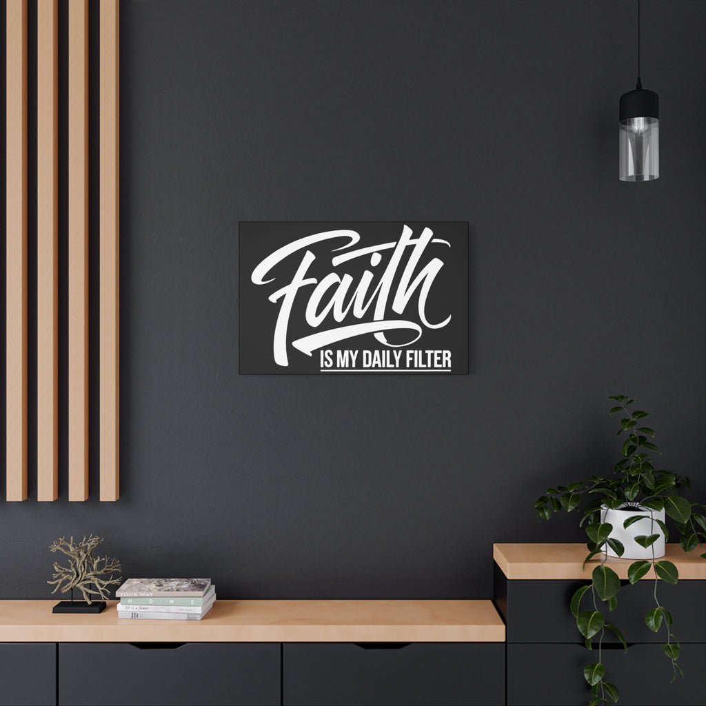 Inspirational Canvas Wall Art, Faith Quote Decor, Motivational Home Decor, Gray Wall Hanging, Gift for Faith Lovers