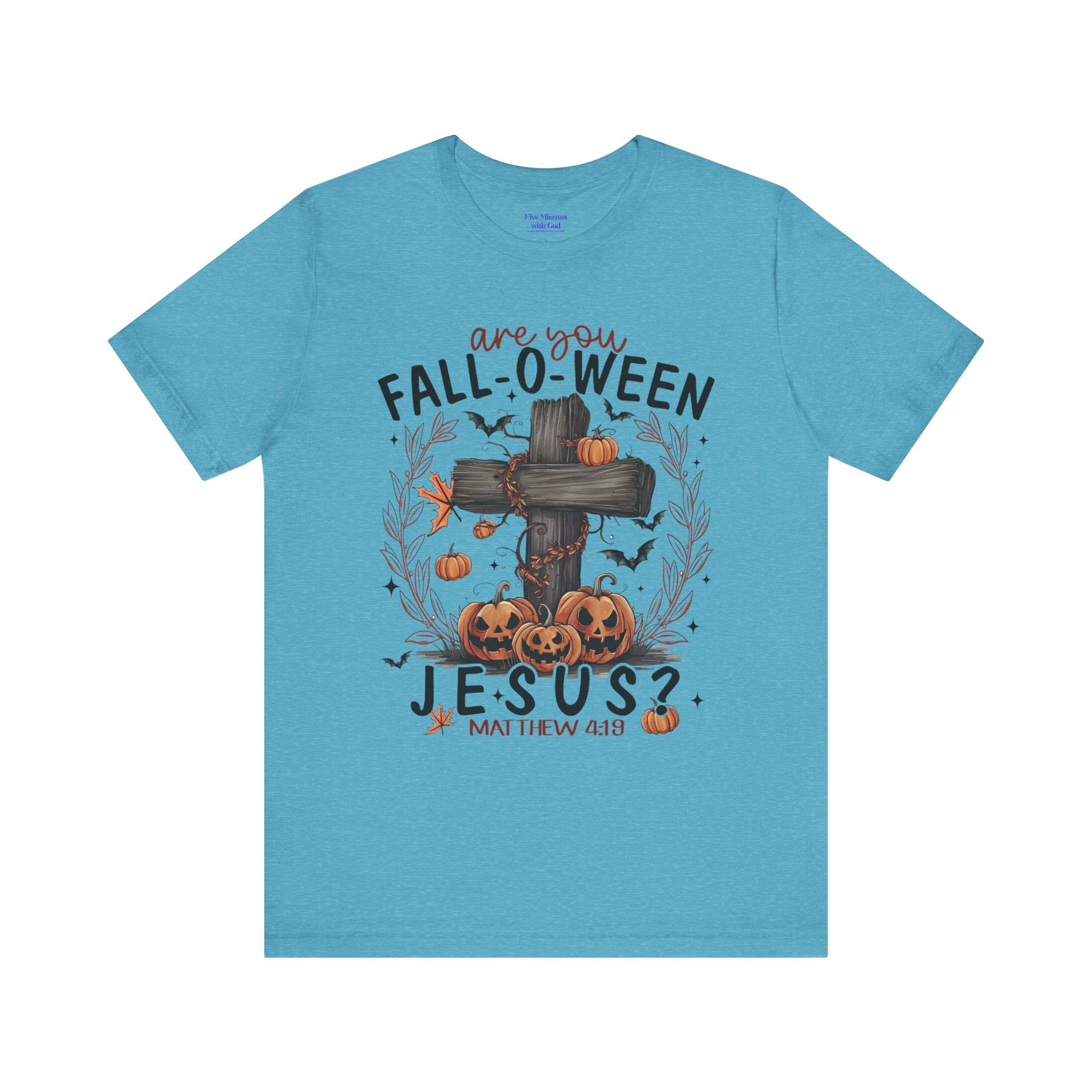 Autumn Pumpkin Christian Tee, Relaxed Fit Unisex Shirt, Fall Inspiration Tee, Cozy Halloween Top, Faith-Based Apparel