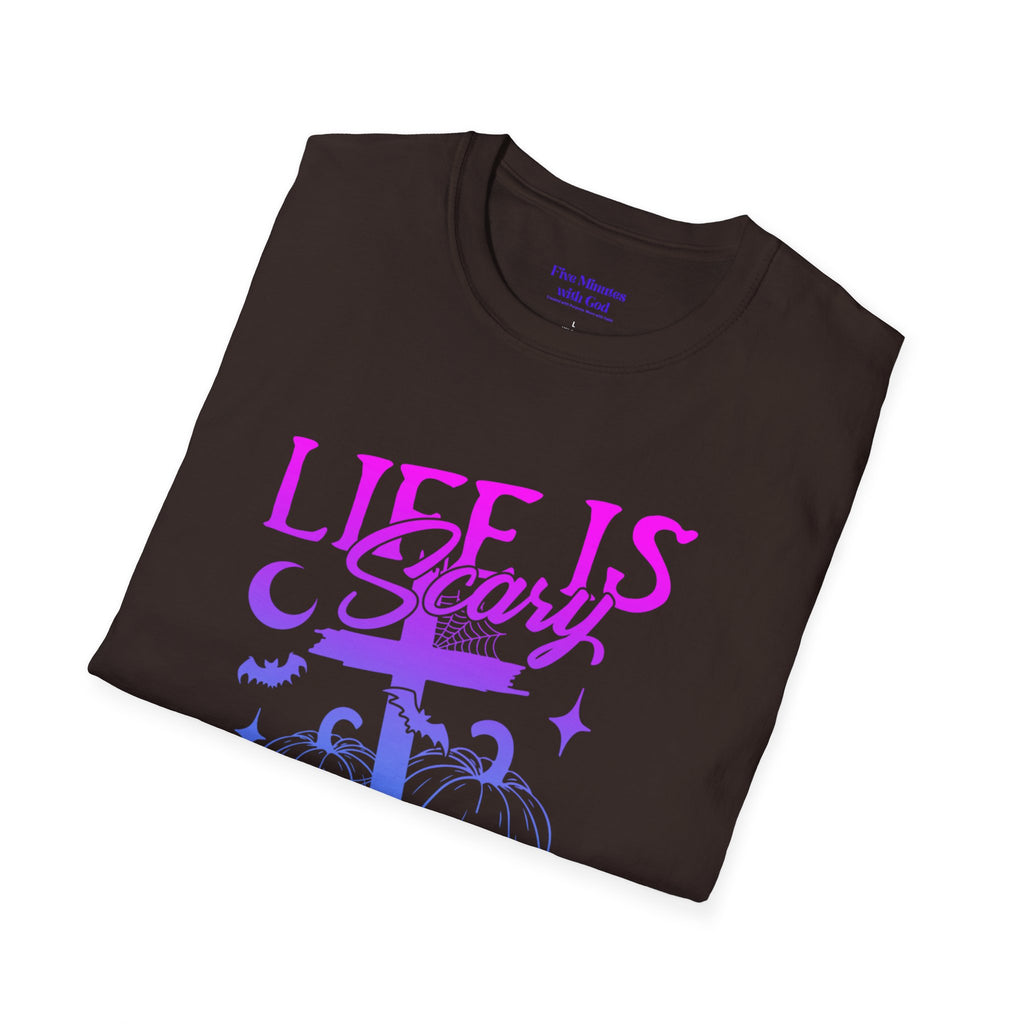 Life is Scary Without Jesus Unisex Softstyle T-Shirt - Faith-Based Graphic Tee, Halloween Outfit, Religious Apparel, Christian Gift, [...]