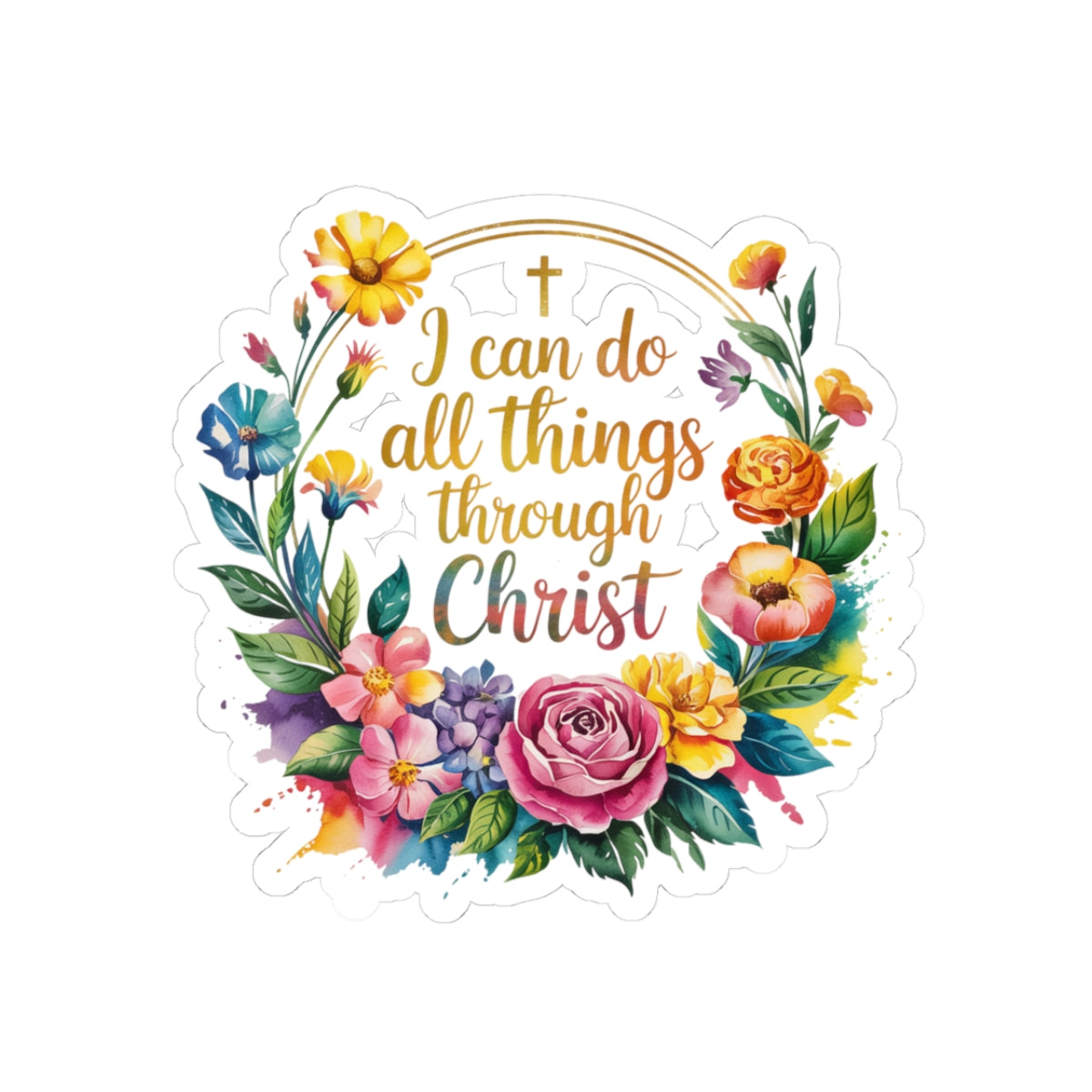 Inspirational Floral Stickers for Laptop, Journals, Water Bottles, Gifts, Home Decor