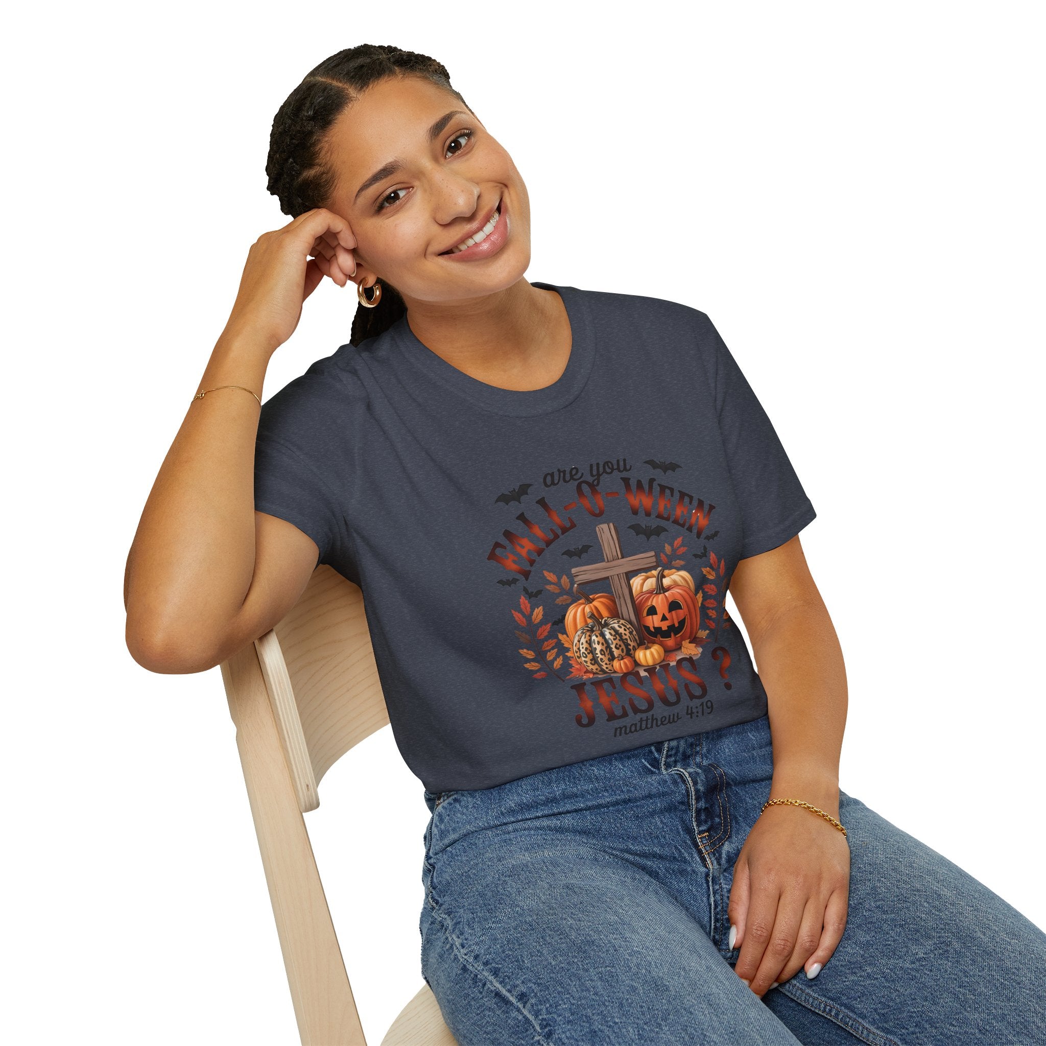 Fall-O-Ween Jesus Unisex T-Shirt, Halloween Tee, Christian Apparel, Fall Shirt, Pumpkin T-Shirt, Autumn Clothing