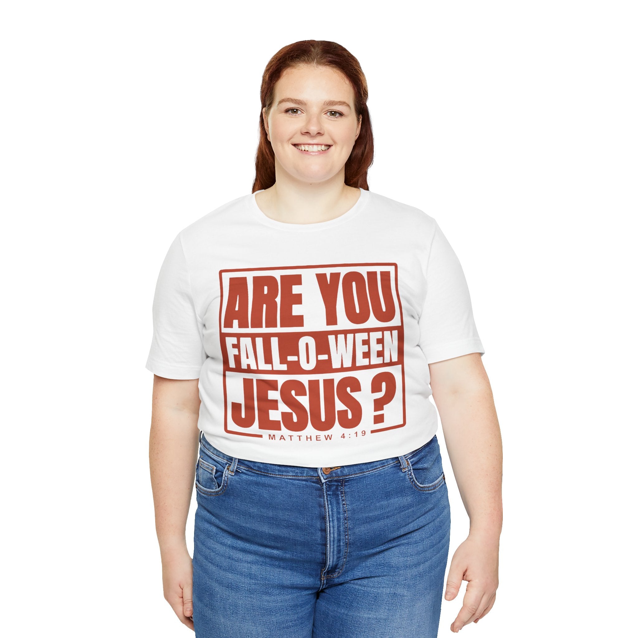 Fall-O-Ween Jesus Tee, Unisex Christian T-shirt, Faith-Based Apparel, Halloween Gospel Shirt, Religious Casual Wear
