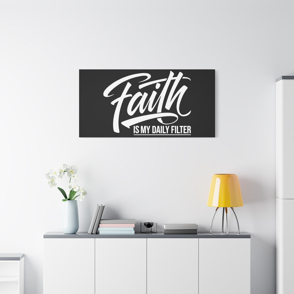 Inspirational Canvas Wall Art, Faith Quote Decor, Motivational Home Decor, Gray Wall Hanging, Gift for Faith Lovers