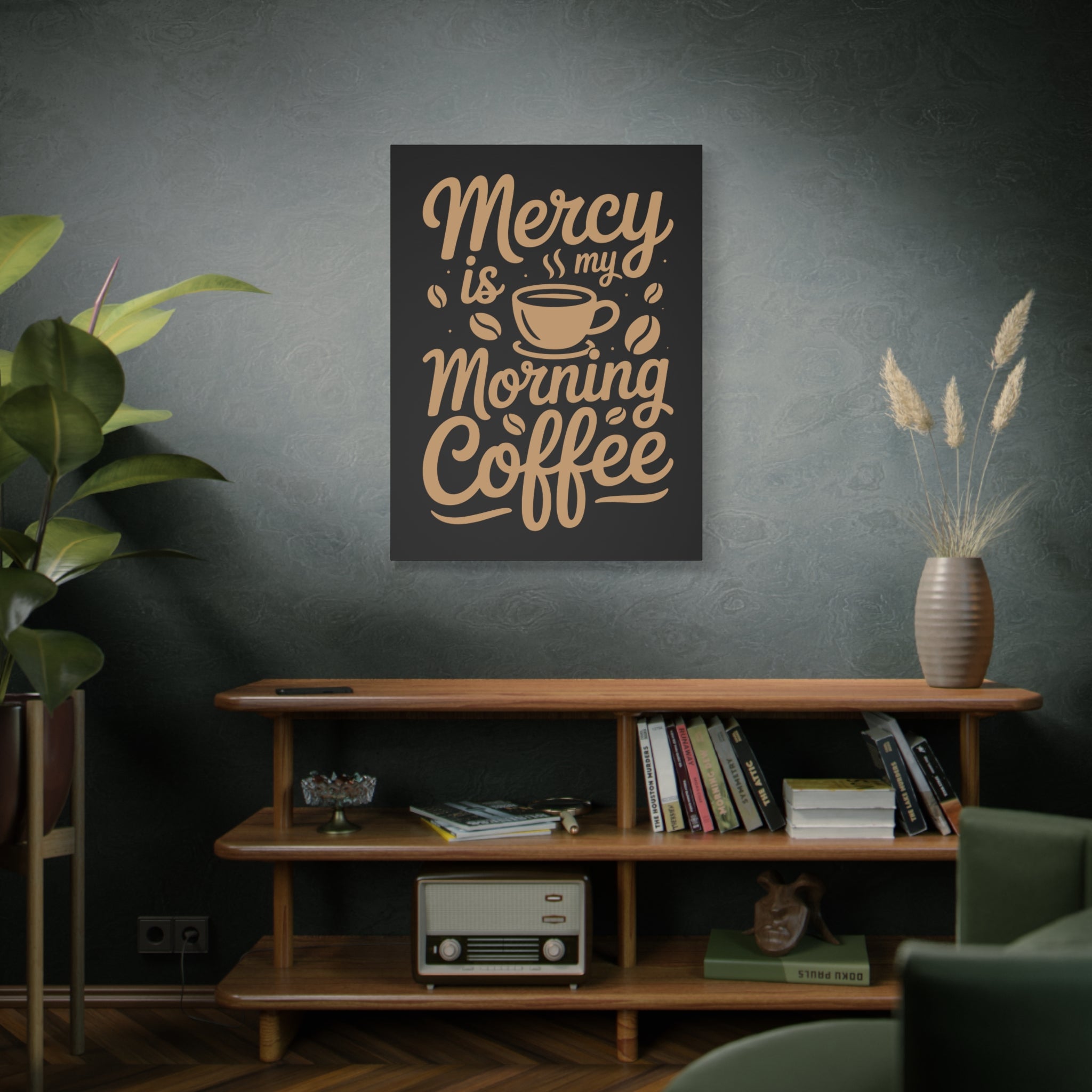 Coffee-Themed Canvas Art Print, Wall Decor for Coffee Lovers, Inspirational Home Decoration, Gift for Friends and Family
