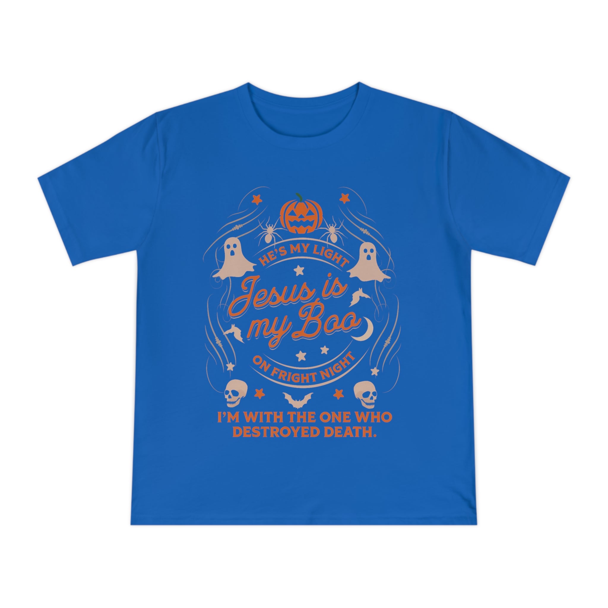 Halloween Christian T-Shirt with Fun Ghost Designs, Jesus is My Boo, Spooky Season Apparel, Faithful Holiday Shirt, Unique Gift for [...]