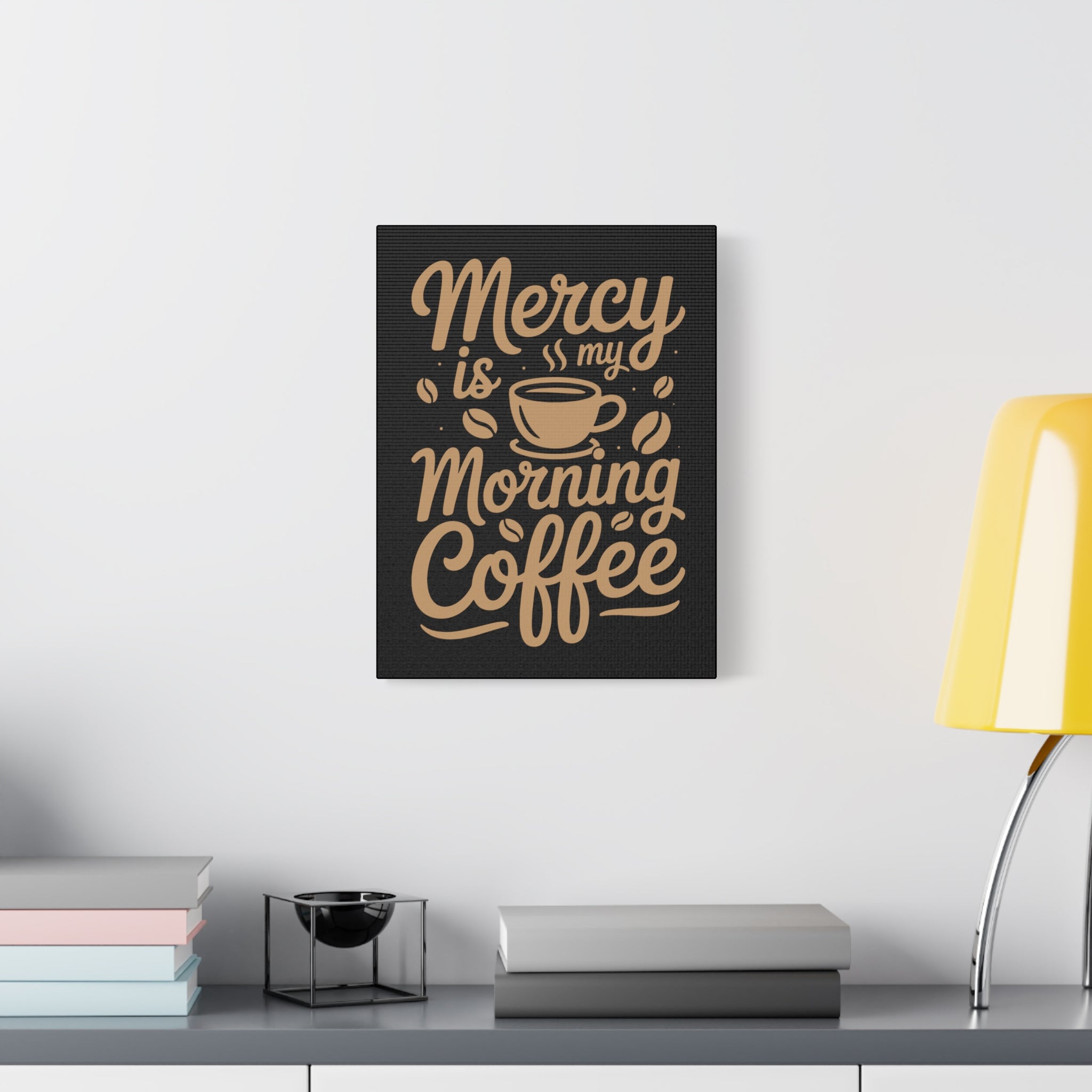Coffee-Themed Canvas Art Print, Wall Decor for Coffee Lovers, Inspirational Home Decoration, Gift for Friends and Family