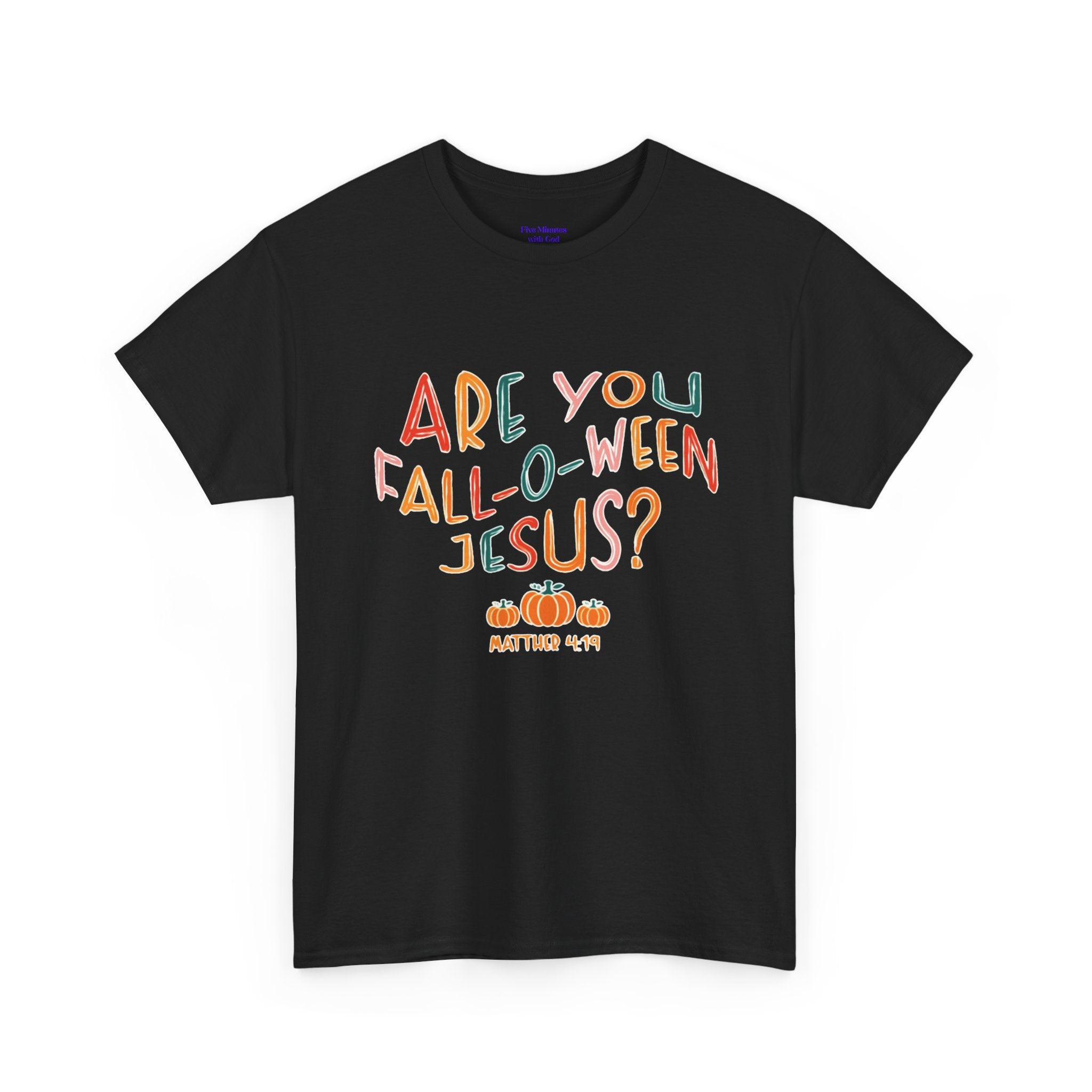 Unisex Fall-O-Ween Jesus Tee, Halloween T-Shirt, Christian Apparel, Autumn Fashion, Fun Holiday Shirt, Pumpkin Theme