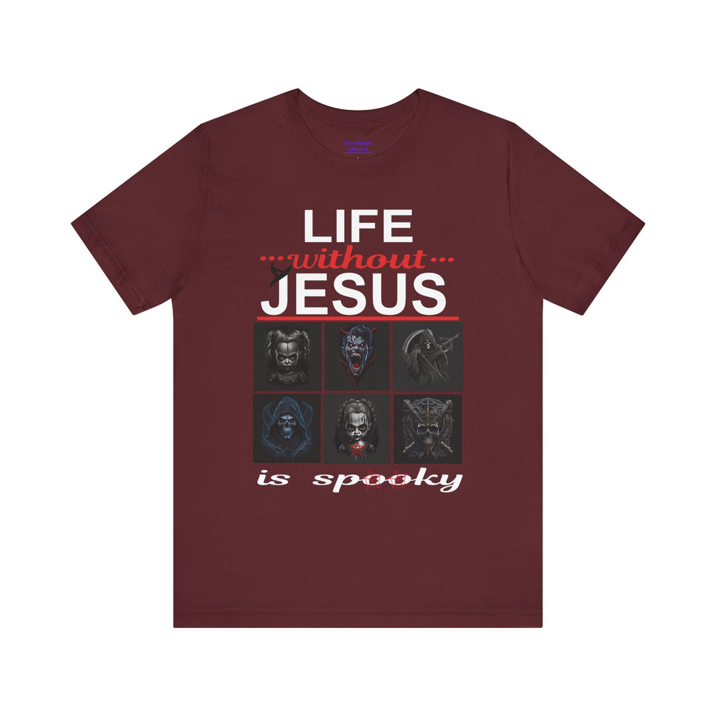 Funny Christian Tee - 'Life Without Jesus is Spooky' Unisex Jersey Short Sleeve T-Shirt, Faith Apparel, Religious Gift, Halloween Tee, [...]
