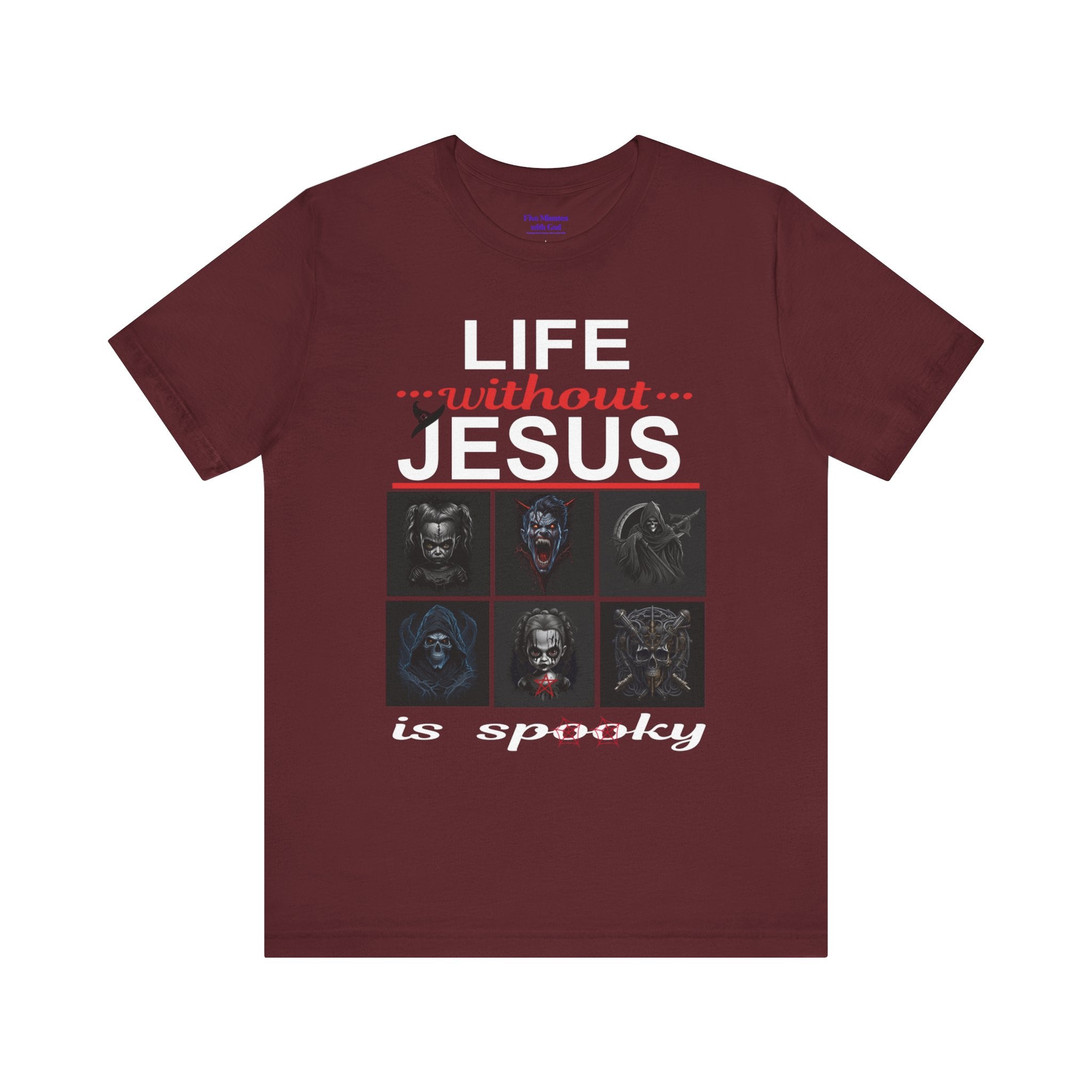 Funny Christian Tee - 'Life Without Jesus is Spooky' Unisex Jersey Short Sleeve T-Shirt, Faith Apparel, Religious Gift, Halloween Tee, [...]