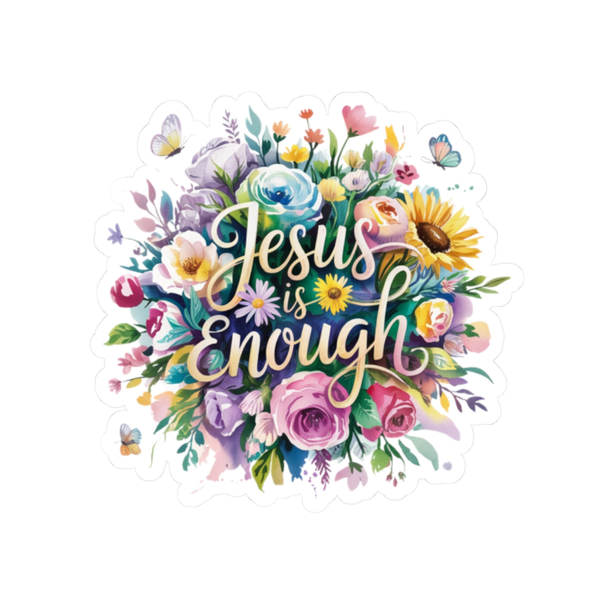 Inspirational Floral Kiss-Cut Stickers | Positive Affirmation Stickers for Journals, Laptops, Gift Ideas, Christian Decor, Encouraging [...]