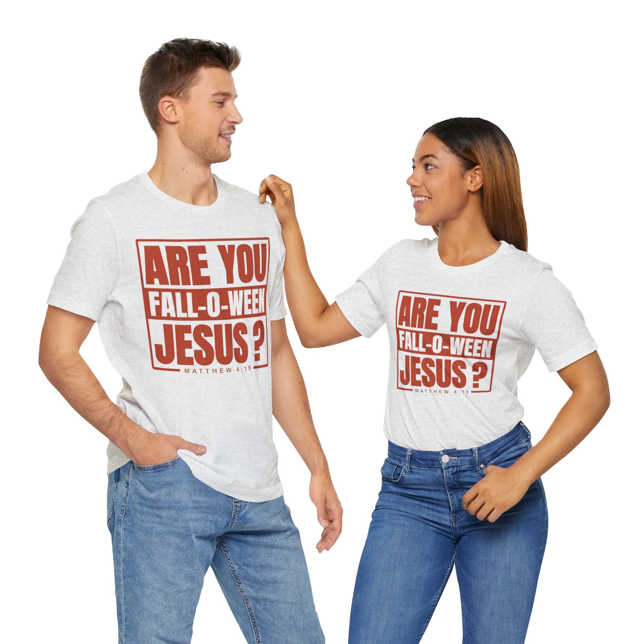 Fall-O-Ween Jesus Tee, Unisex Christian T-shirt, Faith-Based Apparel, Halloween Gospel Shirt, Religious Casual Wear