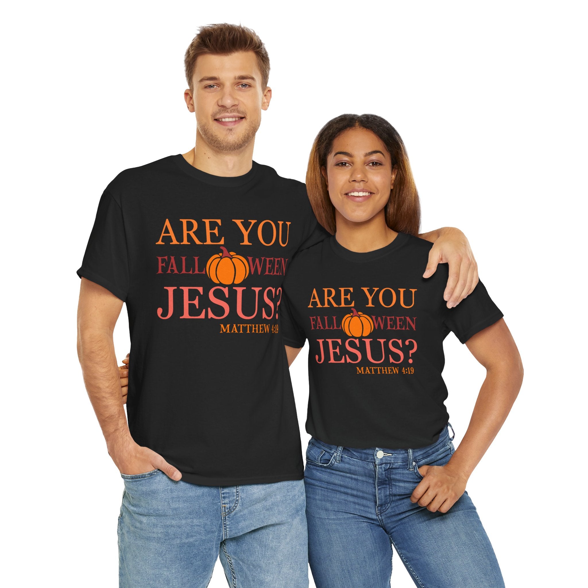 Unisex Heavy Cotton Tee - Are You Halloween Jesus? Festival Shirt, Funny Christian Tee, Fall Apparel, Halloween Party Outfit, Holiday Gift