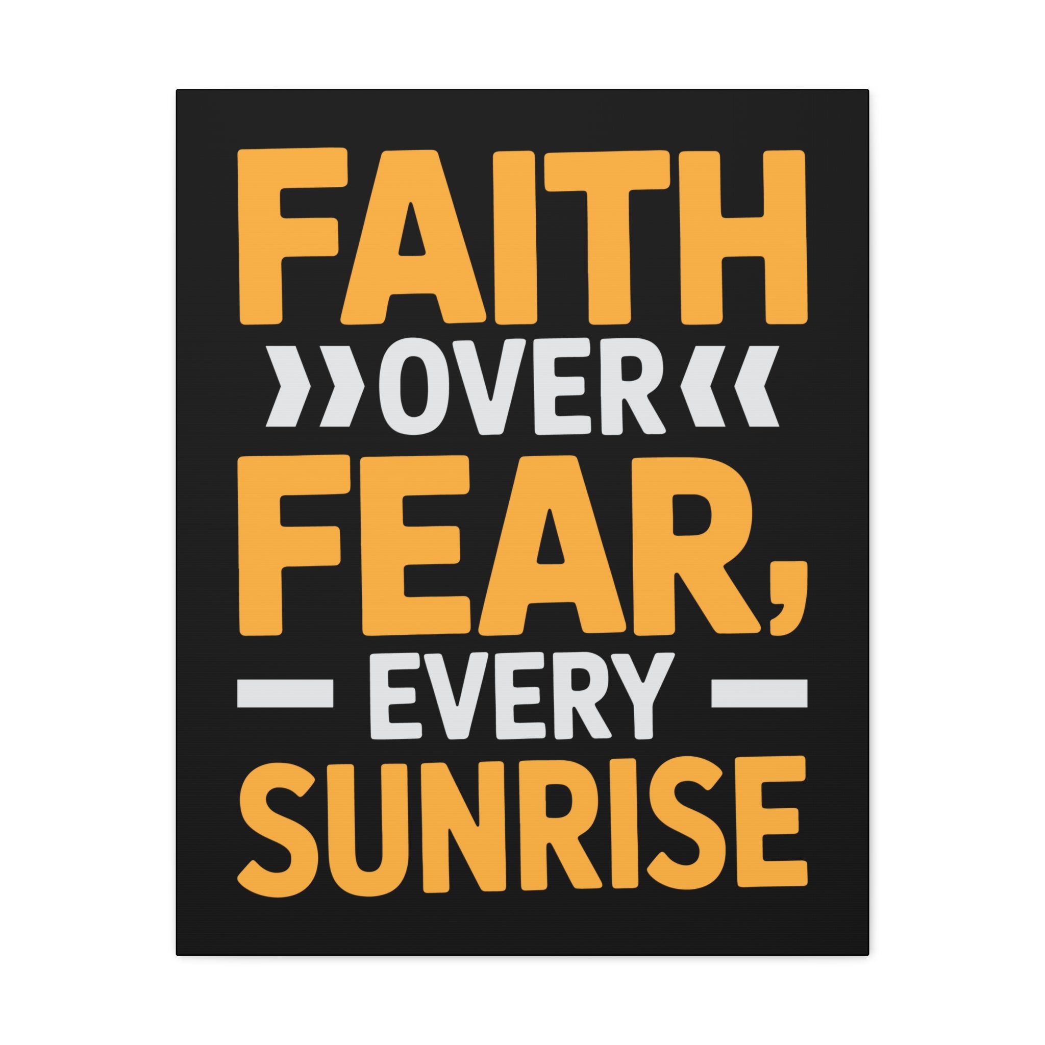 Inspirational Wall Art, Motivation Decor, Faith over Fear Canvas, Uplifting Home Decoration, Perfect Gift for New Beginnings