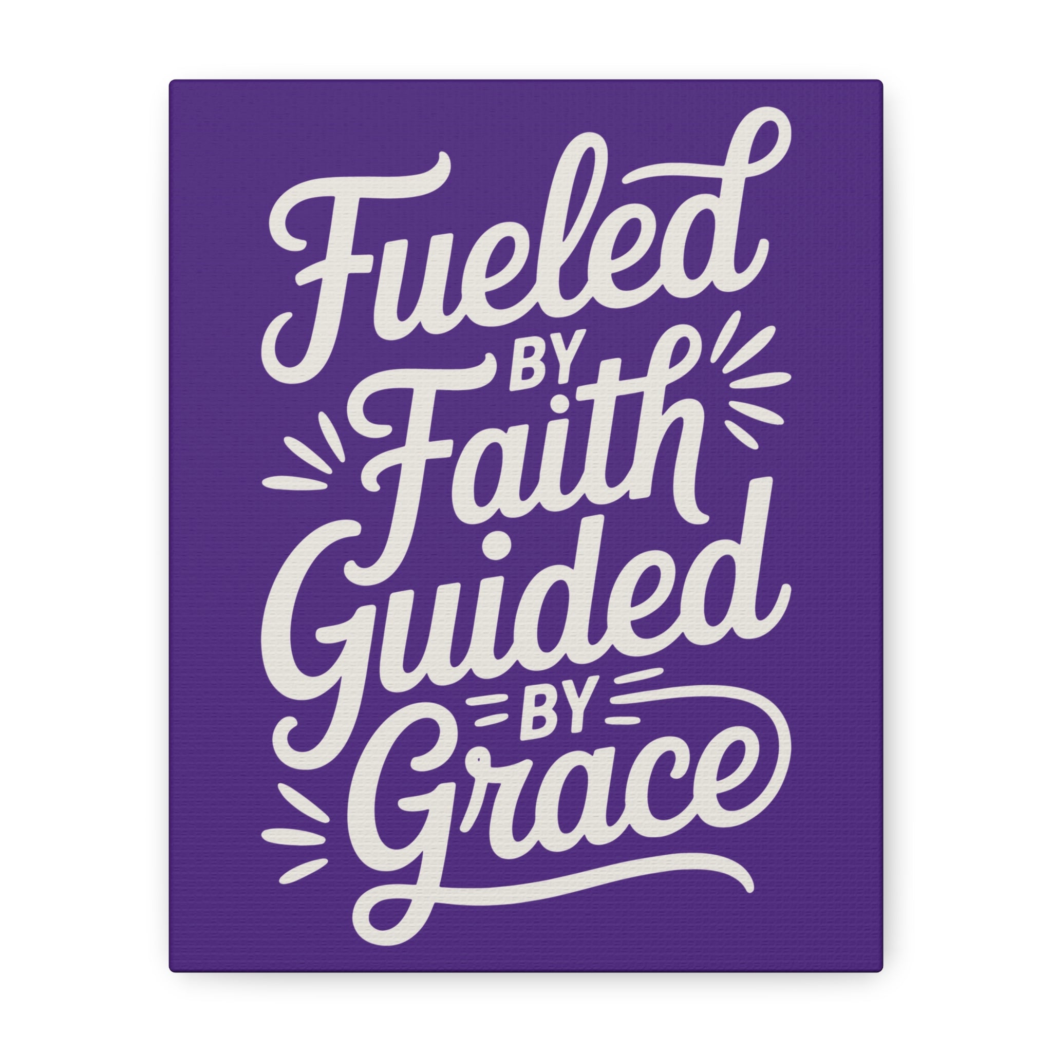 Purple Stretched Canvas Art, Motivational Wall Decor, Home Inspirational Art, Faith-Based Decor, Gift for Faith Lovers