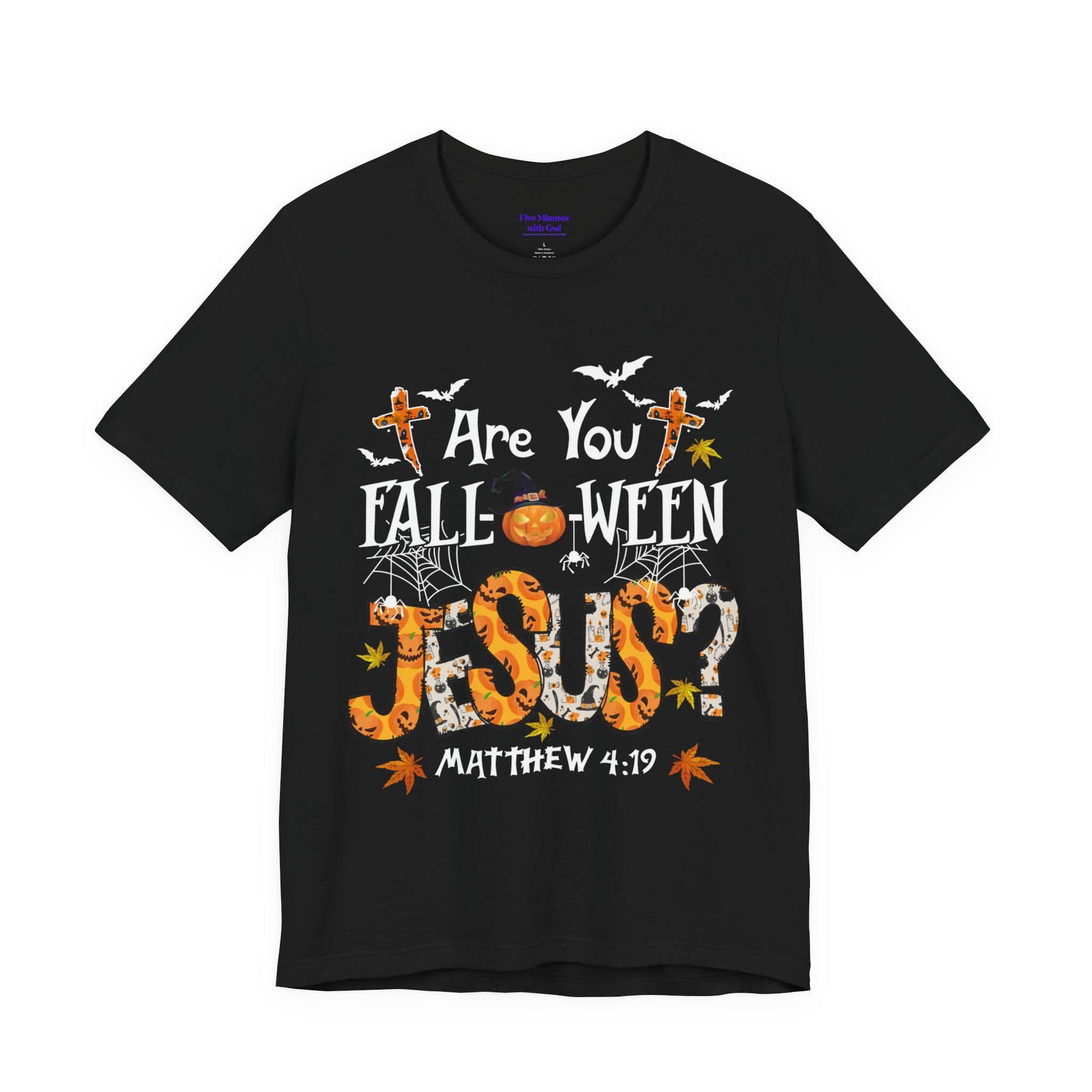 Jesus? Unisex Short Sleeve Tee | Fall Inspired T-Shirt, Autumn Apparel, Halloween Gift, Cozy Casual Wear, Everyday Style