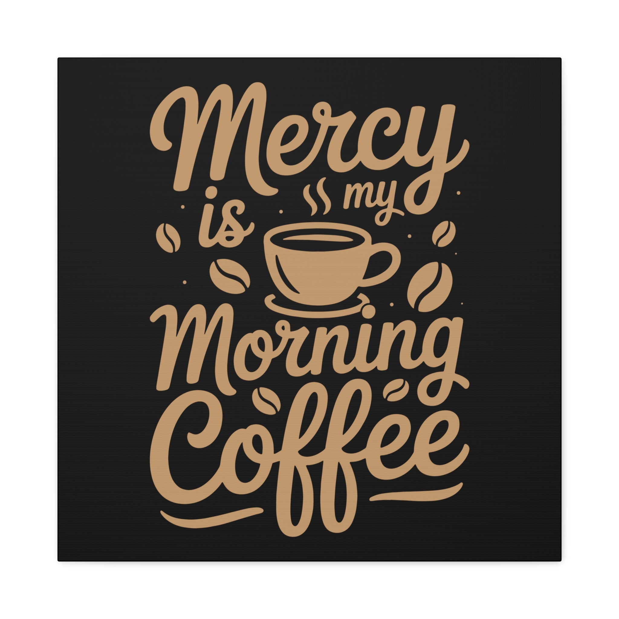 Coffee-Themed Canvas Art Print, Wall Decor for Coffee Lovers, Inspirational Home Decoration, Gift for Friends and Family