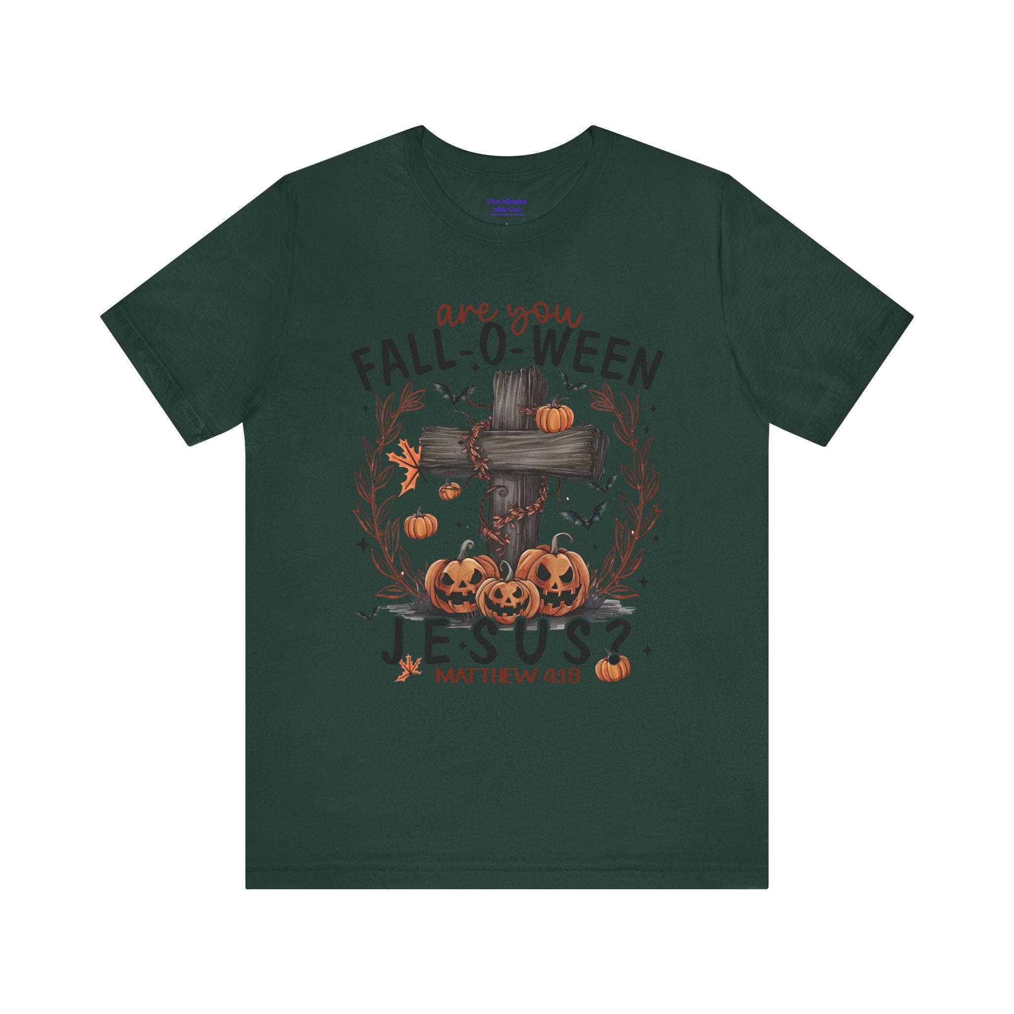 Autumn Pumpkin Christian Tee, Relaxed Fit Unisex Shirt, Fall Inspiration Tee, Cozy Halloween Top, Faith-Based Apparel