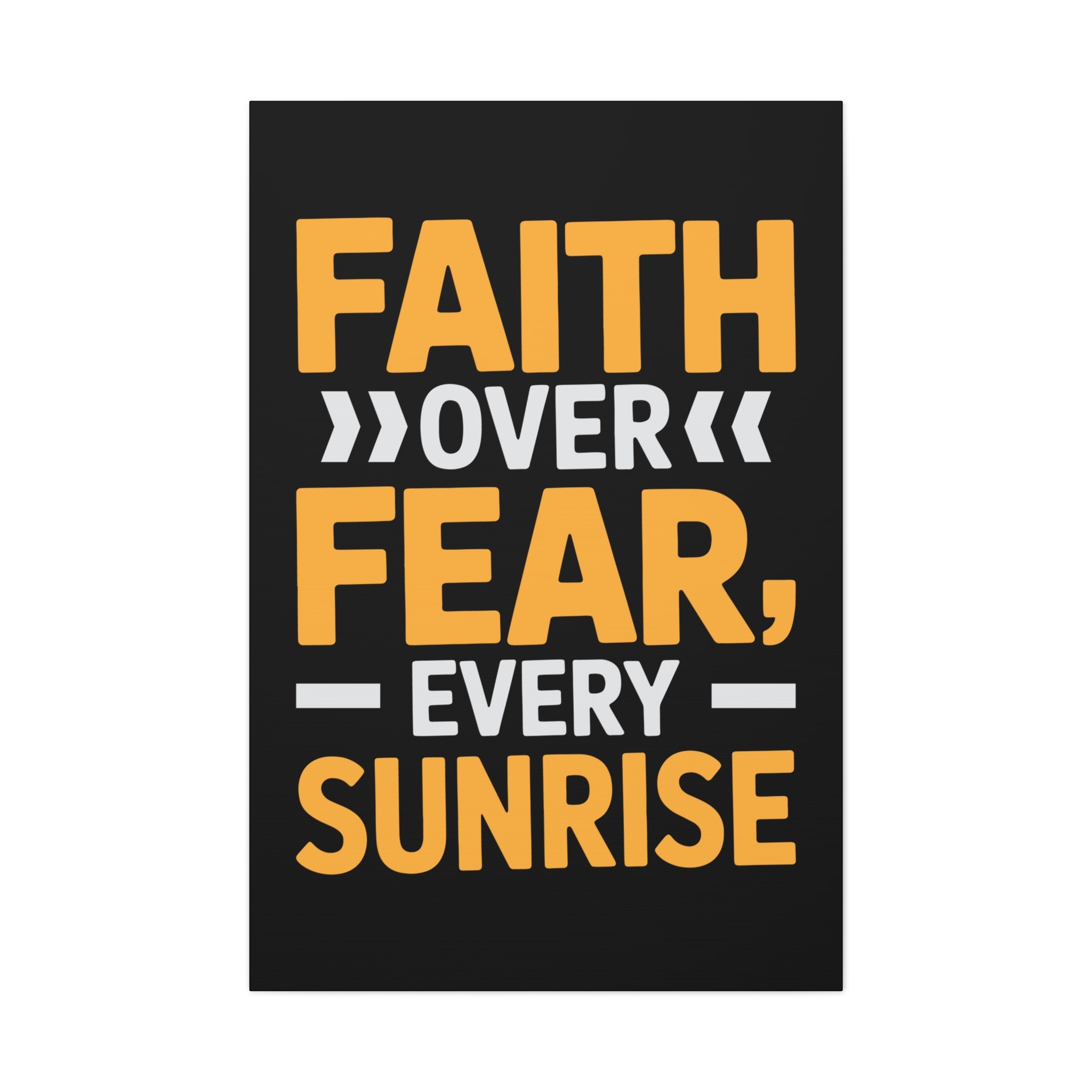Inspirational Wall Art, Motivation Decor, Faith over Fear Canvas, Uplifting Home Decoration, Perfect Gift for New Beginnings