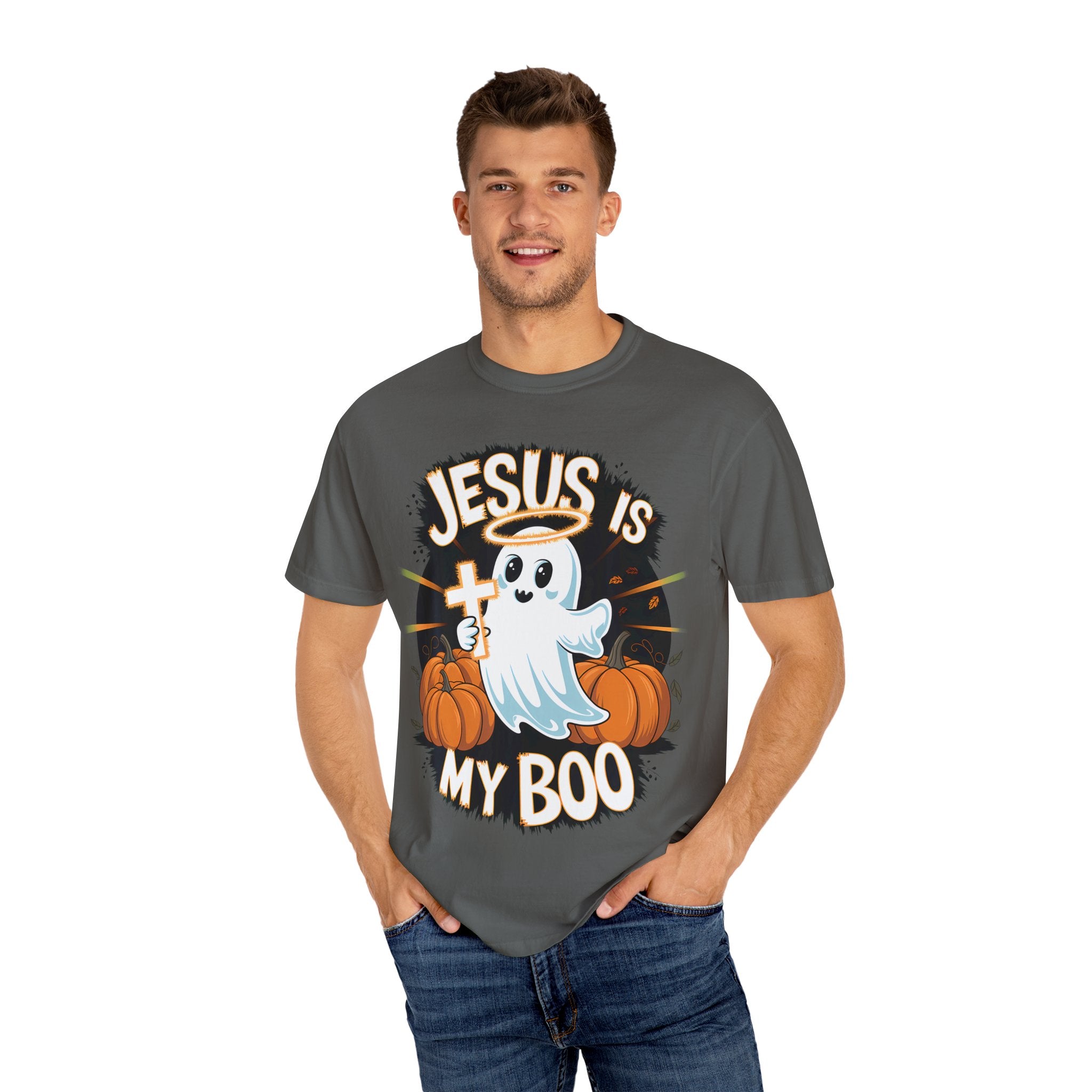 Halloween T-Shirt, Jesus is My Boo Tee, Unisex Ghost Shirt, Fall Apparel, Christian Halloween Gift
