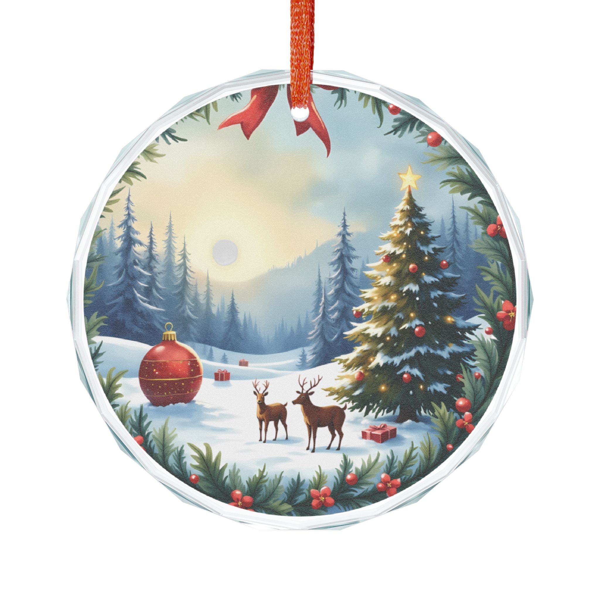 Heart-Shaped Christmas Ornament, Winter Wonderland Decor, Holiday Keepsake for Tree, Gift Idea for Christmas, Unique Seasonal Decor