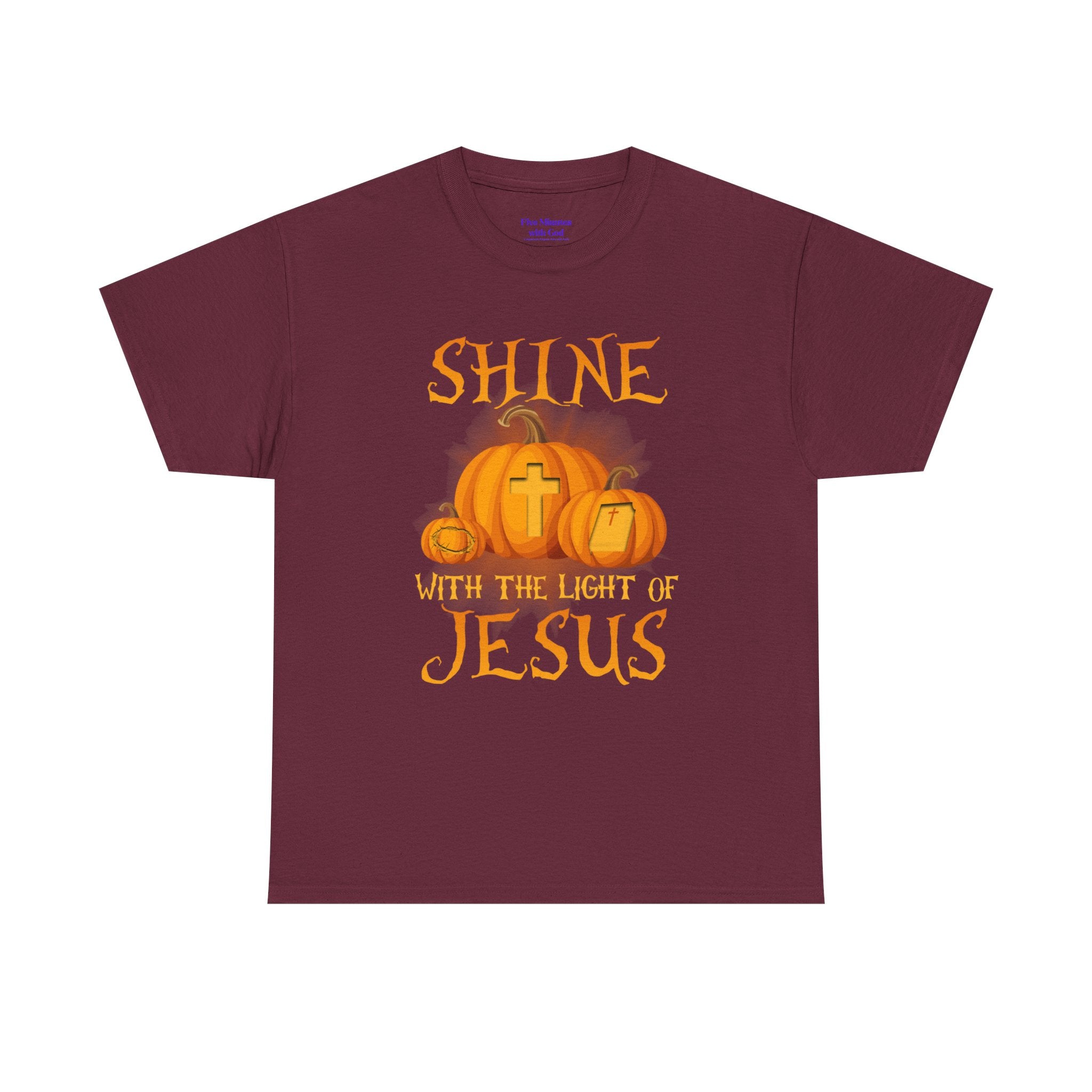 Pumpkin Jesus Unisex Cotton Tee, Faith Tee, Harvest Shirt, Fall Apparel, Christian T-Shirt