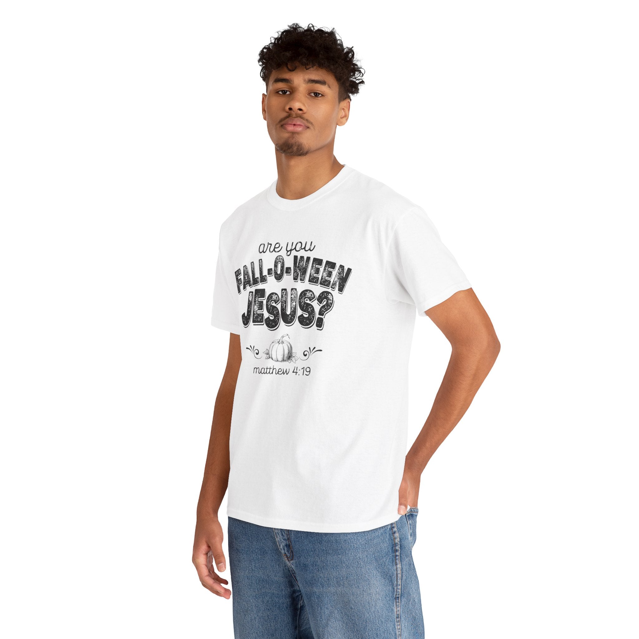Fall-Themed Tee, Are You Fall-O-Ween Jesus, Unisex Cotton Shirt, Funny Fall Apparel, Halloween T-Shirt, Thanksgiving Gift Ideas