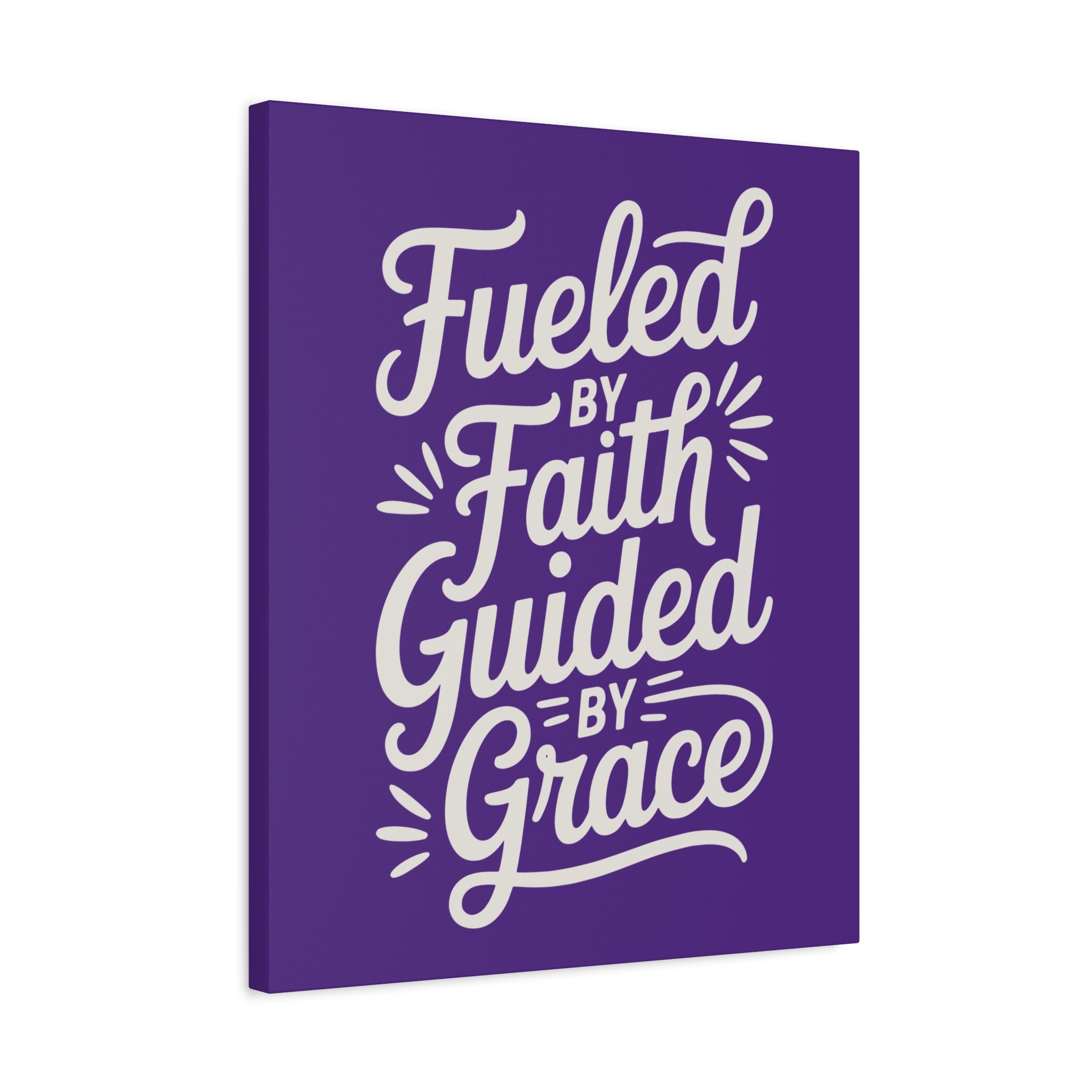 Purple Stretched Canvas Art, Motivational Wall Decor, Home Inspirational Art, Faith-Based Decor, Gift for Faith Lovers