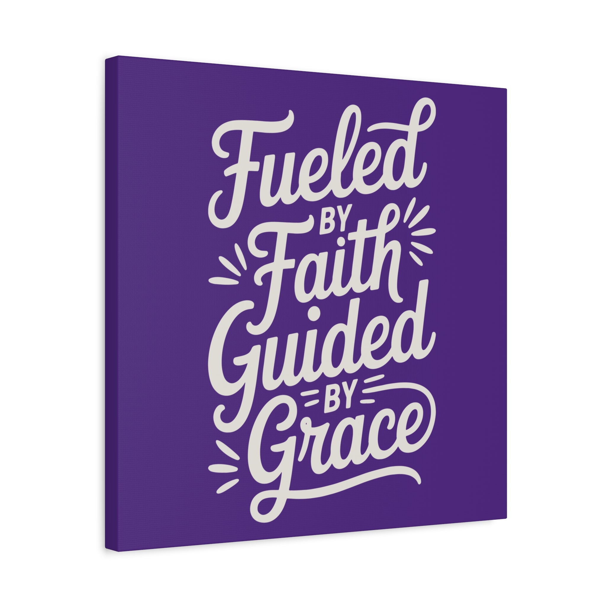 Purple Stretched Canvas Art, Motivational Wall Decor, Home Inspirational Art, Faith-Based Decor, Gift for Faith Lovers