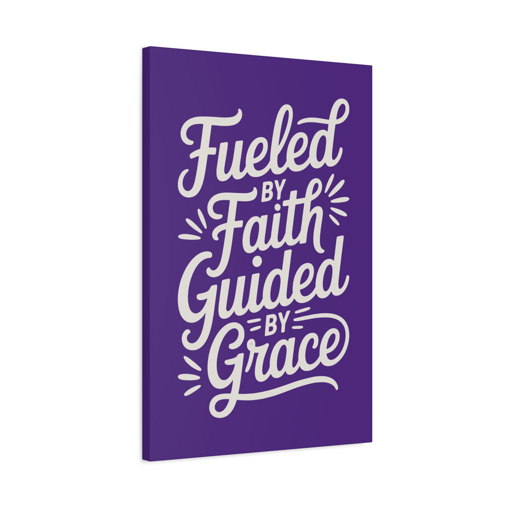 Purple Stretched Canvas Art, Motivational Wall Decor, Home Inspirational Art, Faith-Based Decor, Gift for Faith Lovers