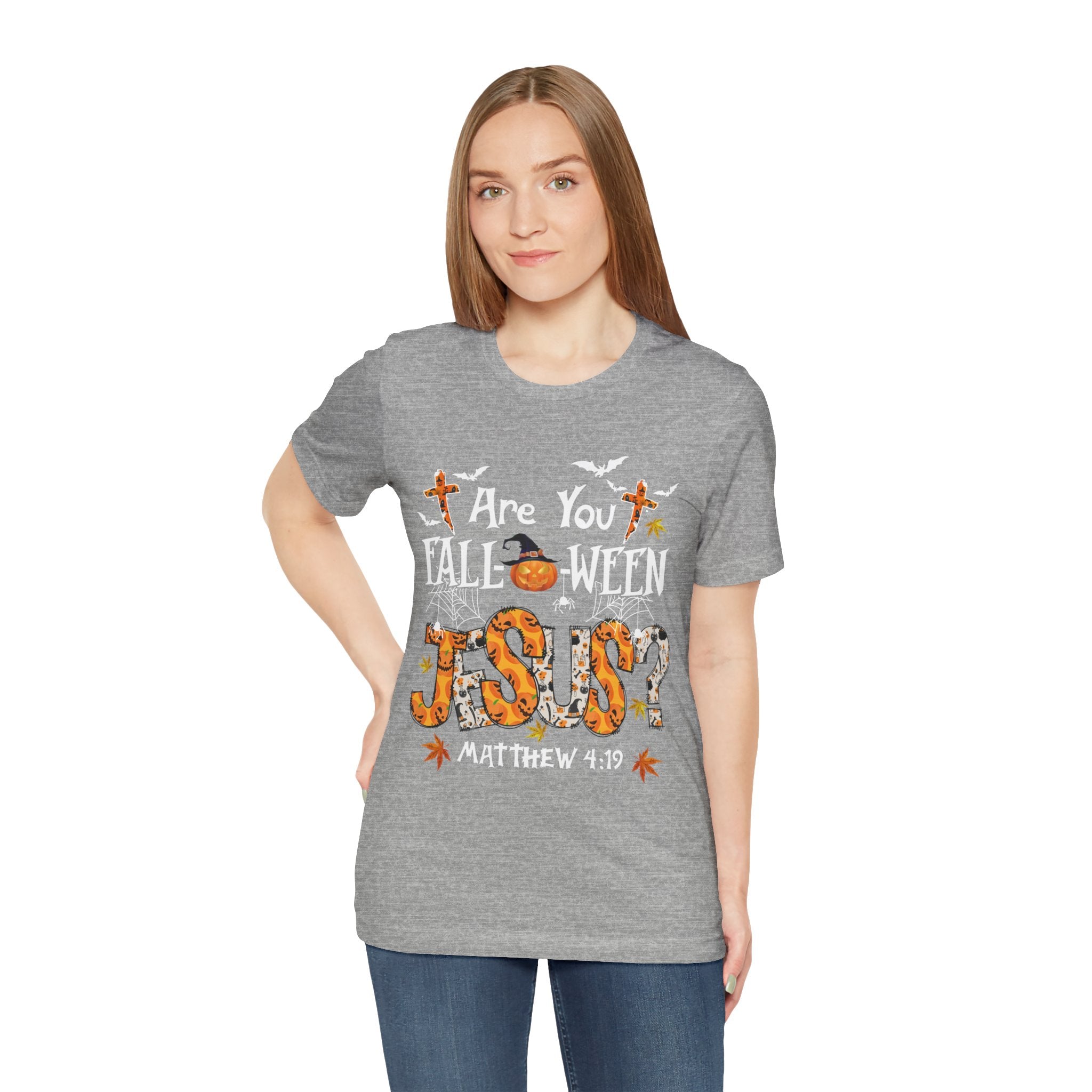 Jesus? Unisex Short Sleeve Tee | Fall Inspired T-Shirt, Autumn Apparel, Halloween Gift, Cozy Casual Wear, Everyday Style