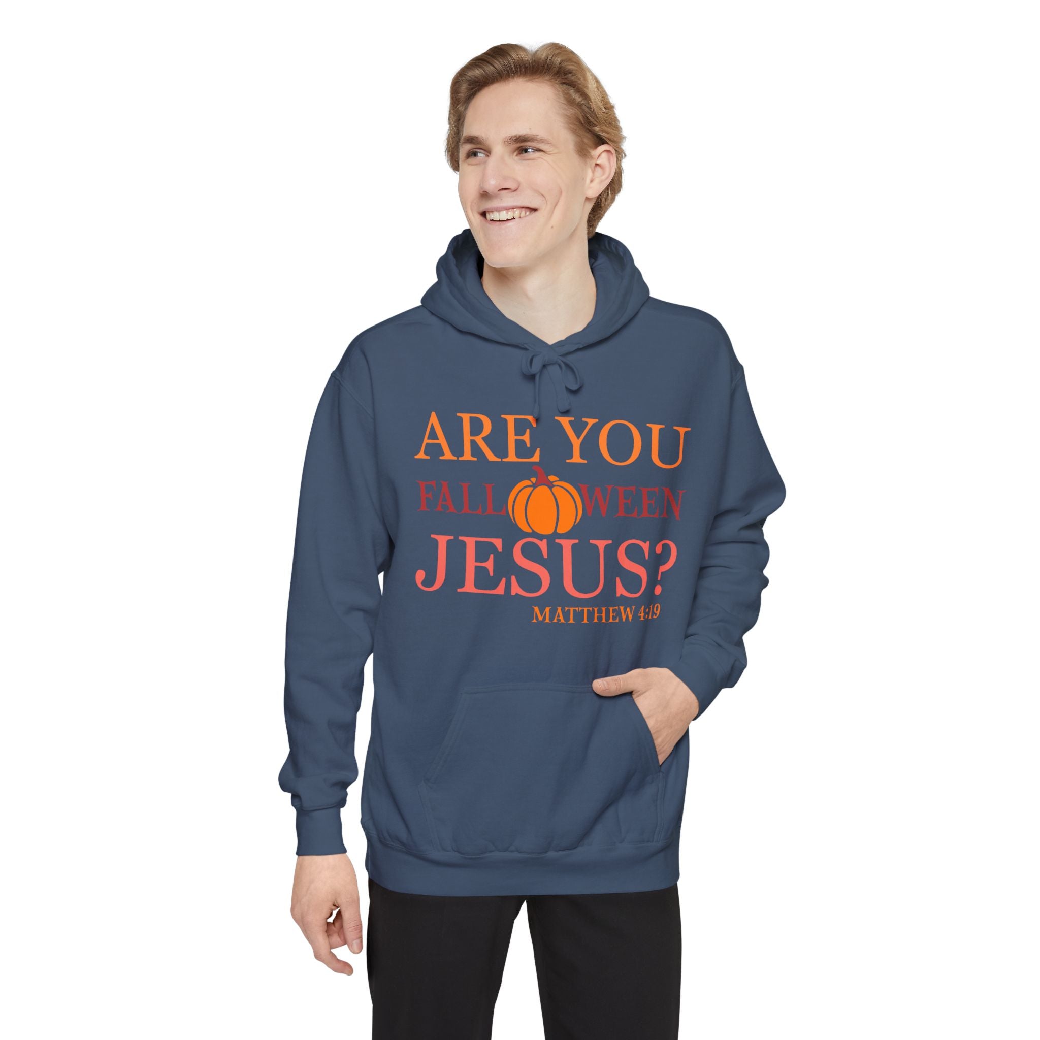 Fall-Themed Hoodie with Inspirational Text | Perfect for Halloween, Cozy Gift, Unisex Apparel, Casual Wear