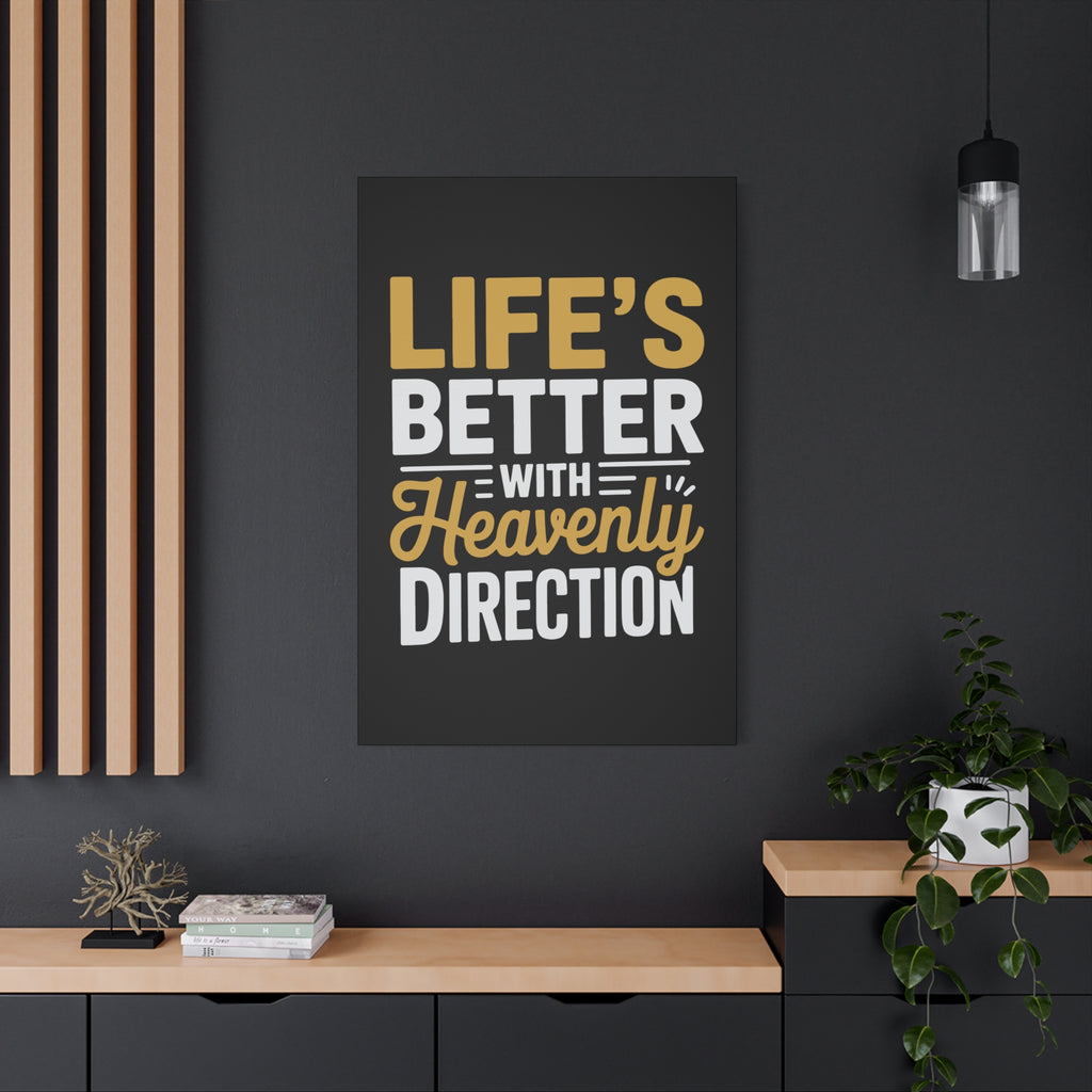 Heavenly Direction Canvas Wall Art, Inspirational Home Decor, Motivational Gift, Modern Wall Hanging, Perfect for Any Room